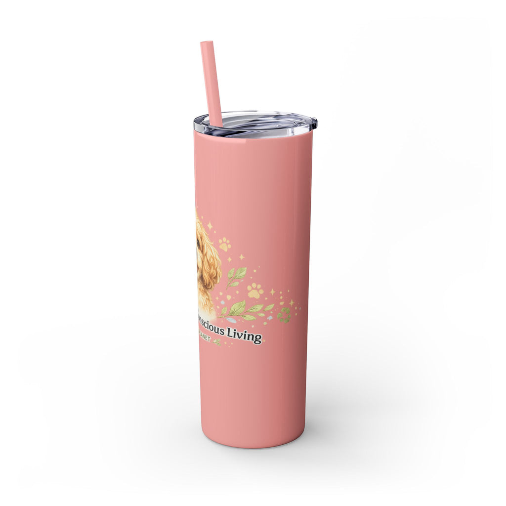 Cuddles Coffee Conscious Pup Design 20oz Skinny Tumbler