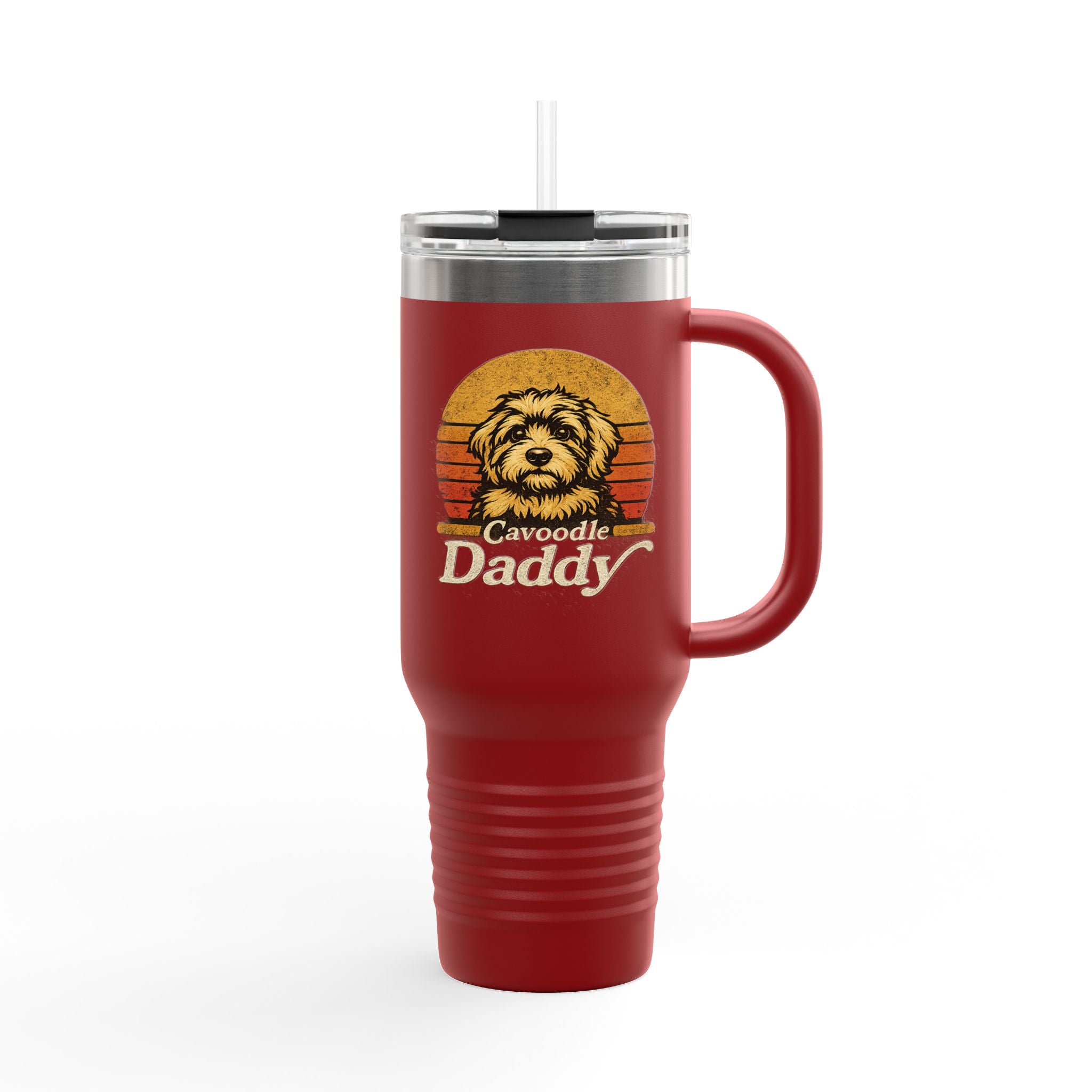 Retro Dog Daddy 40oz Tumbler – Cavoodle Dad Coffee Cup