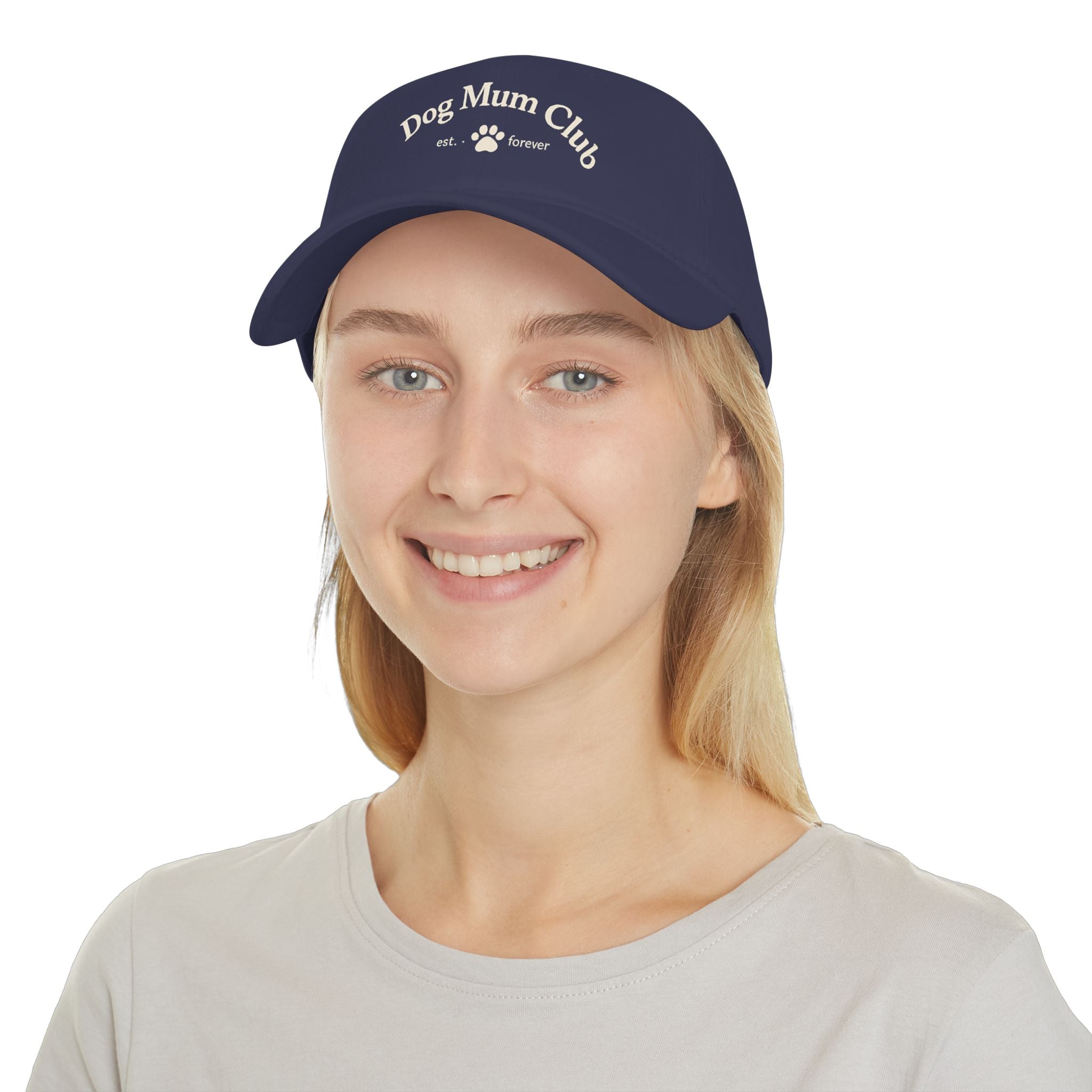 Dog Mum Club Baseball Cap – Cute Paw Print Low Profile Hat for Dog Lovers