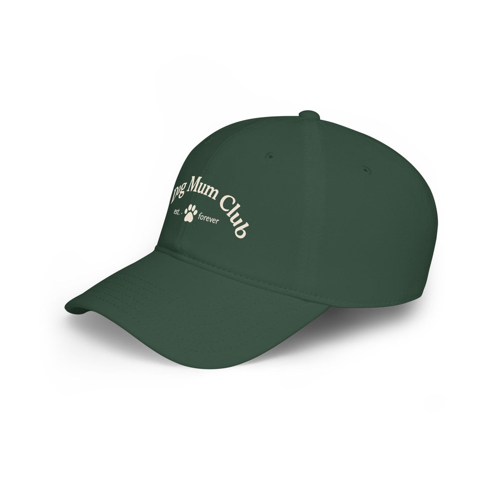 Dog Mum Club Baseball Cap – Cute Paw Print Low Profile Hat for Dog Lovers