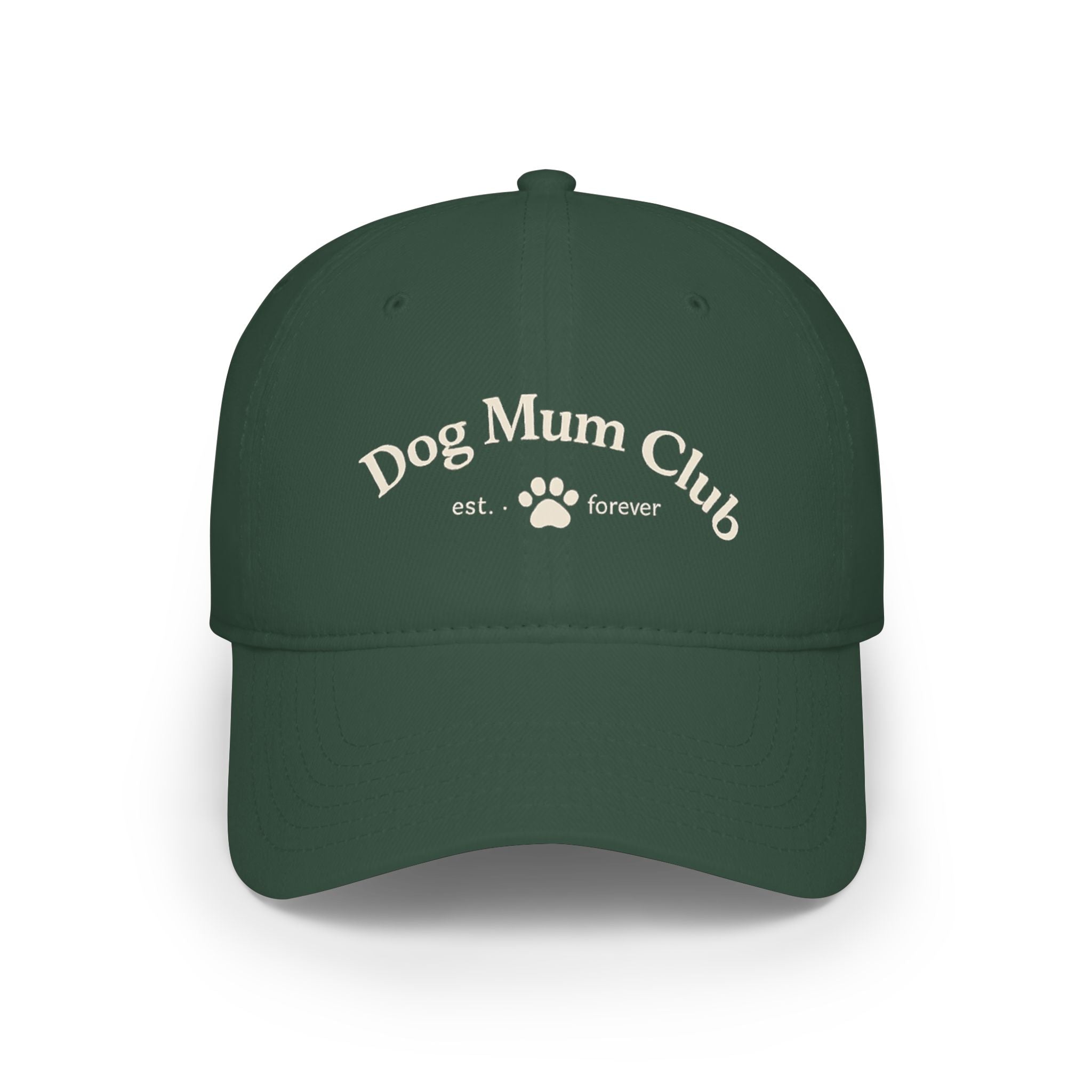 Dog Mum Club Baseball Cap – Cute Paw Print Low Profile Hat for Dog Lovers