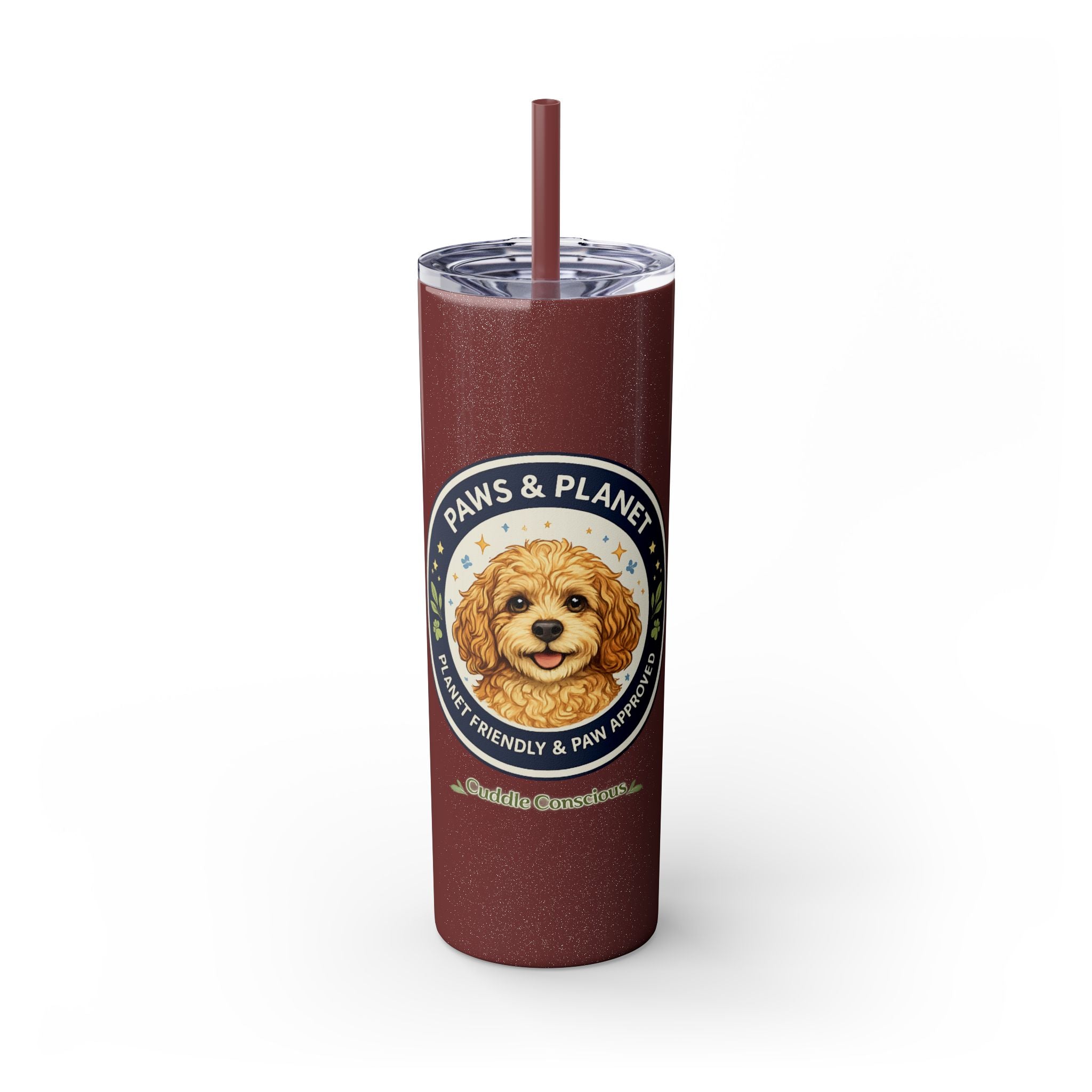 Cuddles Coffee Conscious Logo Pup Design Copy of 20oz Skinny Tumbler