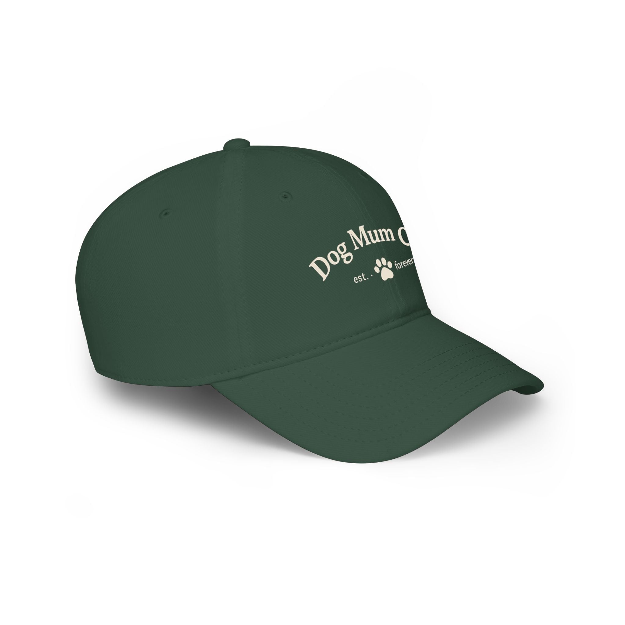 Dog Mum Club Baseball Cap – Cute Paw Print Low Profile Hat for Dog Lovers