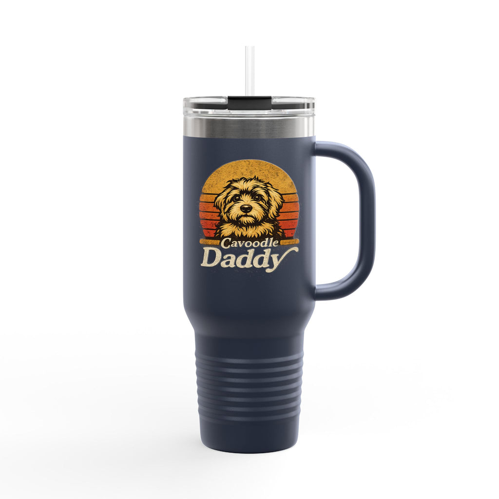 Retro Dog Daddy 40oz Tumbler – Cavoodle Dad Coffee Cup