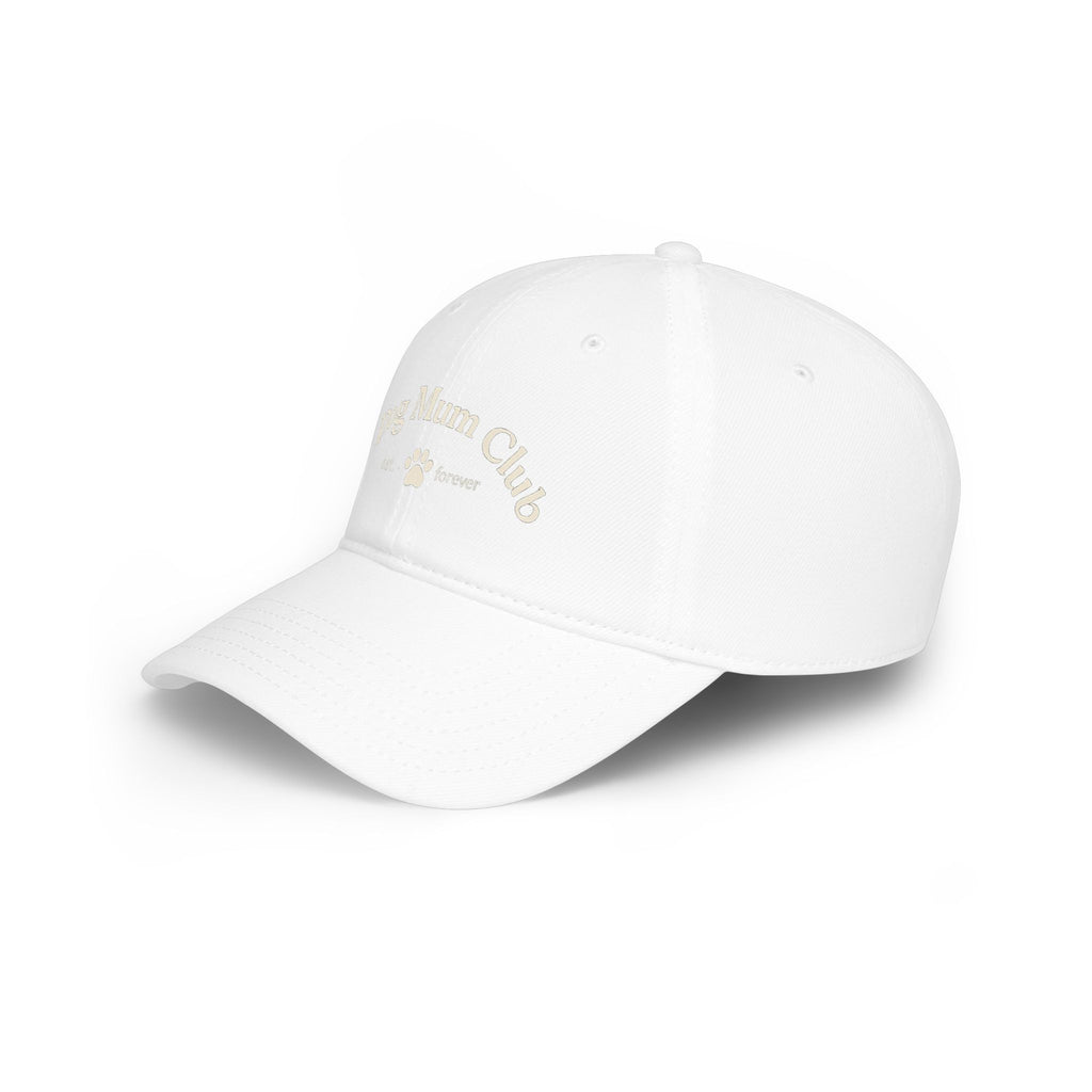 Dog Mum Club Baseball Cap – Cute Paw Print Low Profile Hat for Dog Lovers