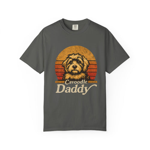 Cavoodle Daddy T-Shirt – Retro Dog Dad Tee, Cavapoo Lover Gift
