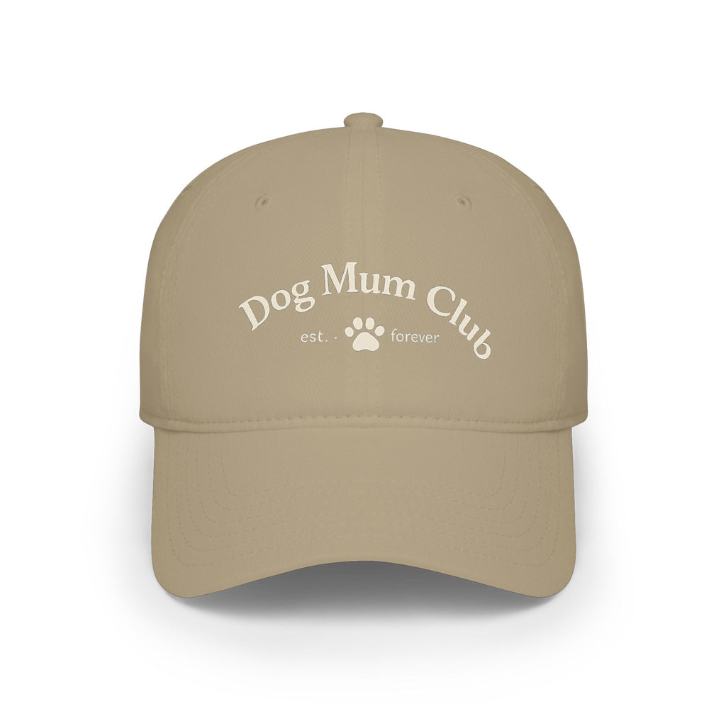 Dog Mum Club Baseball Cap – Cute Paw Print Low Profile Hat for Dog Lovers