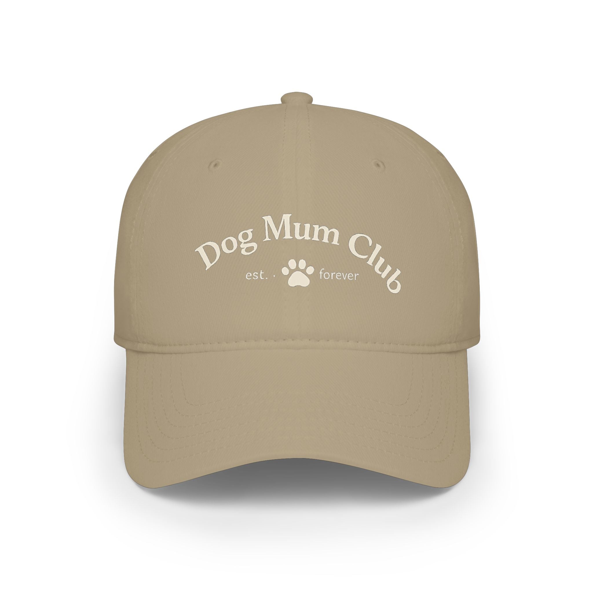 Dog Mum Club Baseball Cap – Cute Paw Print Low Profile Hat for Dog Lovers