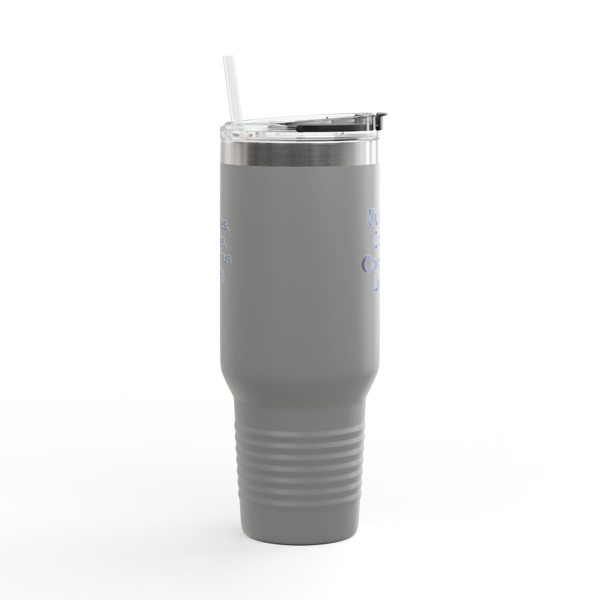 Cuddles. Coffee. Conscious Living. 40oz Tumbler – Eco Dog Lover Cup