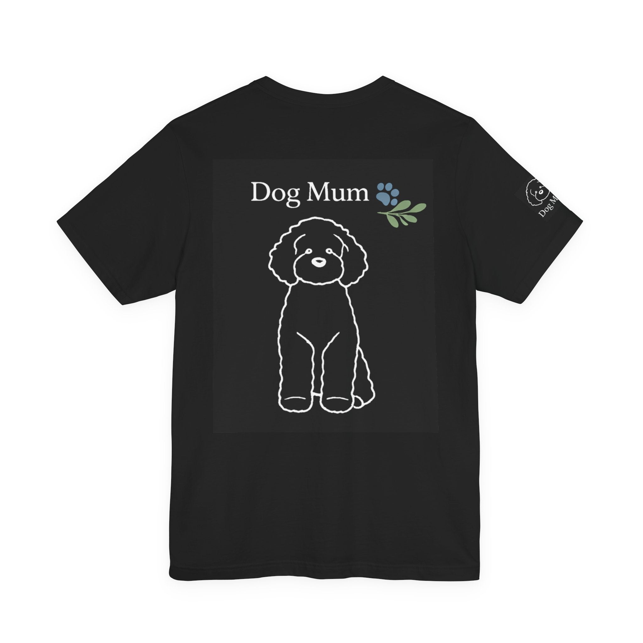 Dog Mum T-Shirt — Cute Cavoodle Illustration & Paw Print Floral Design