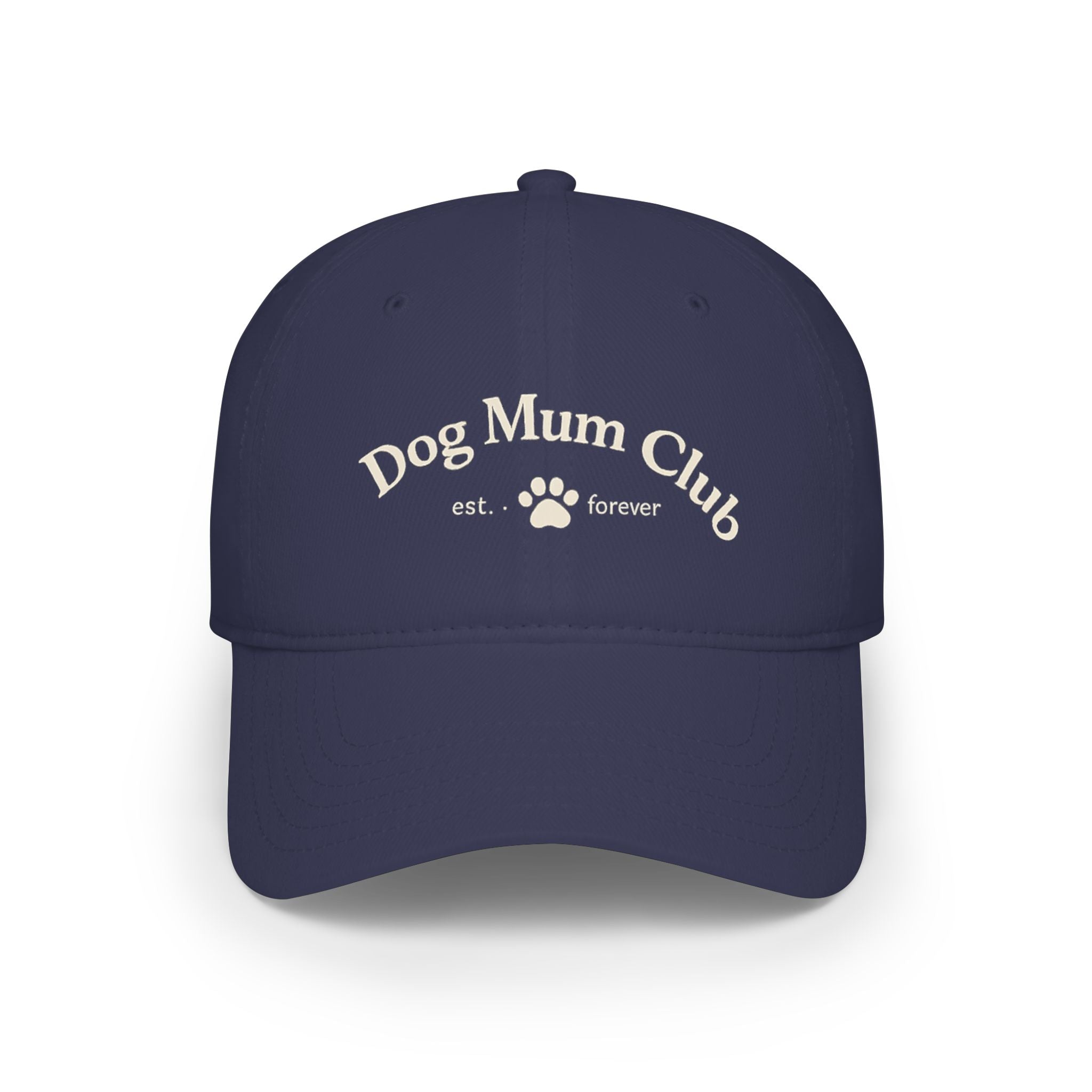 Dog Mum Club Baseball Cap – Cute Paw Print Low Profile Hat for Dog Lovers