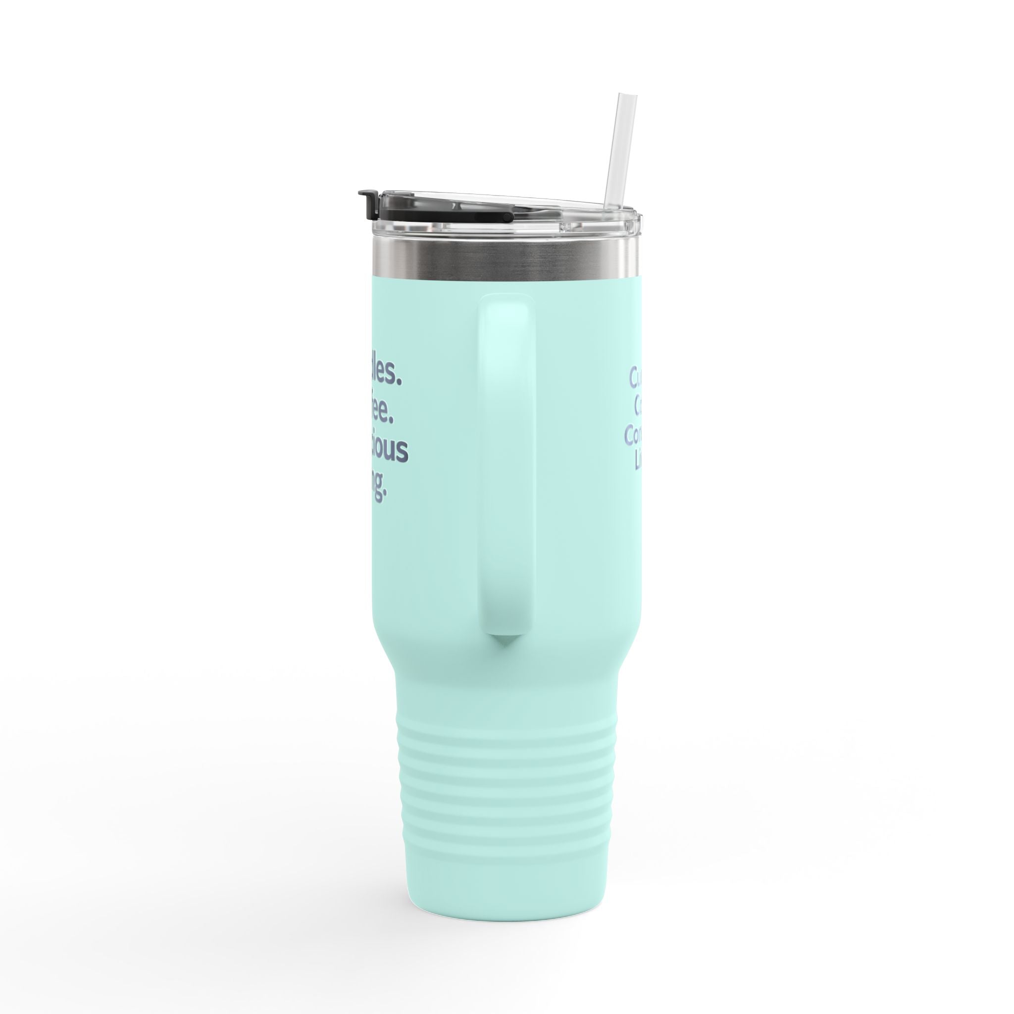 Cuddles. Coffee. Conscious Living. 40oz Tumbler – Eco Dog Lover Cup
