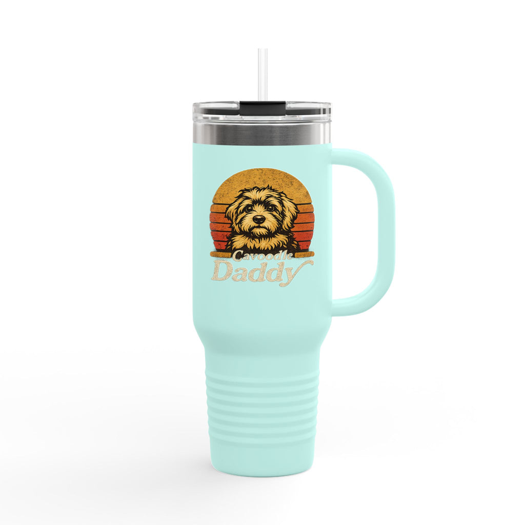 Retro Dog Daddy 40oz Tumbler – Cavoodle Dad Coffee Cup