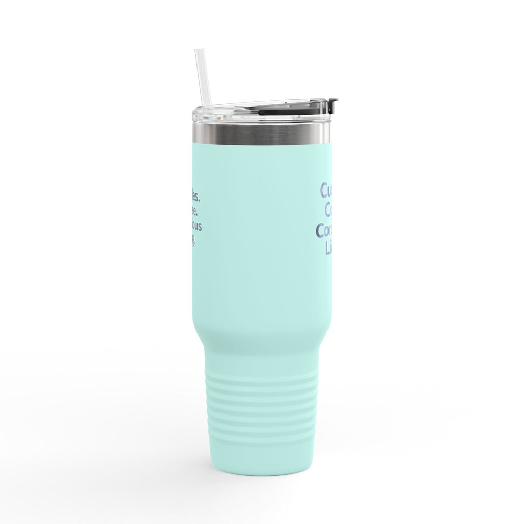 Cuddles. Coffee. Conscious Living. 40oz Tumbler – Eco Dog Lover Cup