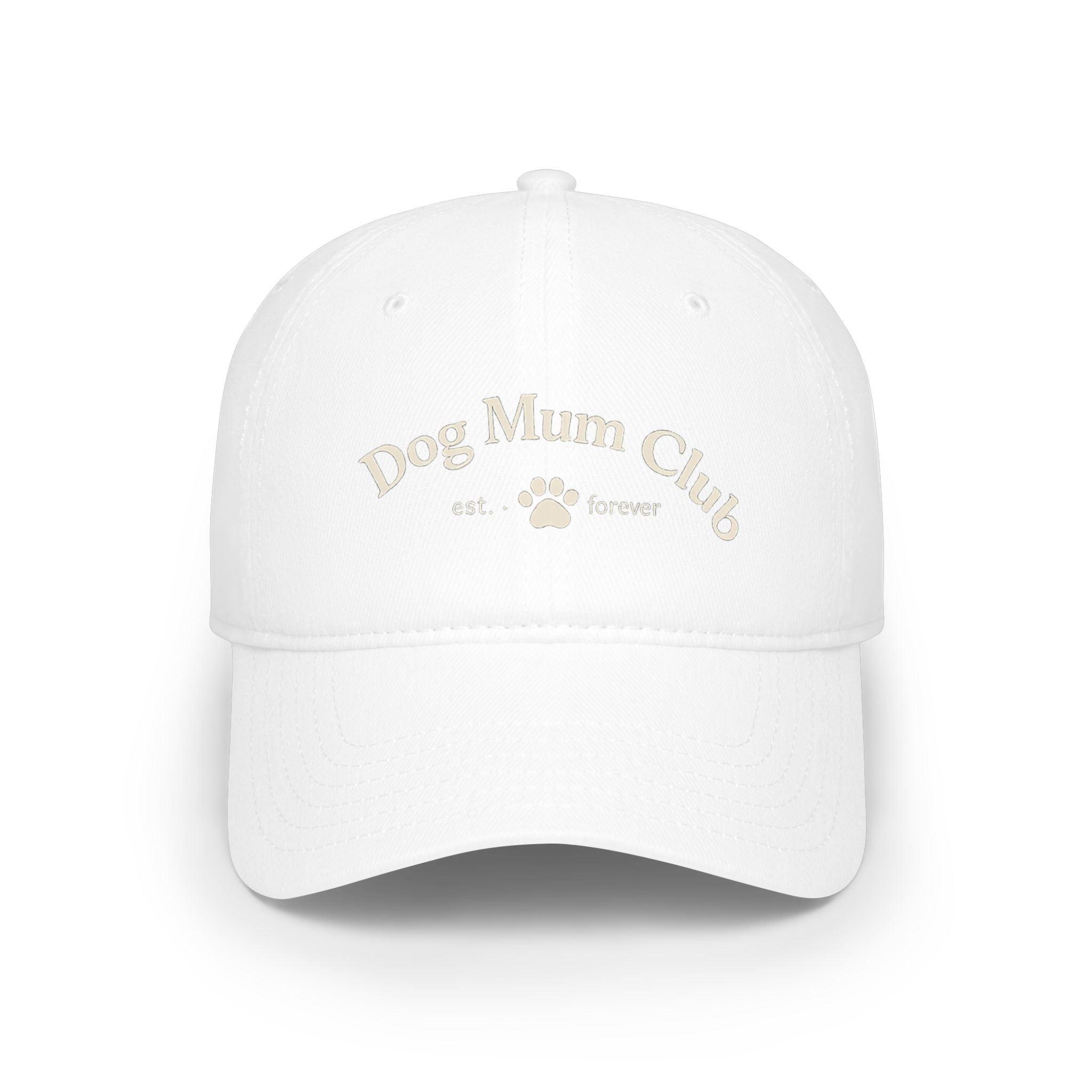 Dog Mum Club Baseball Cap – Cute Paw Print Low Profile Hat for Dog Lovers