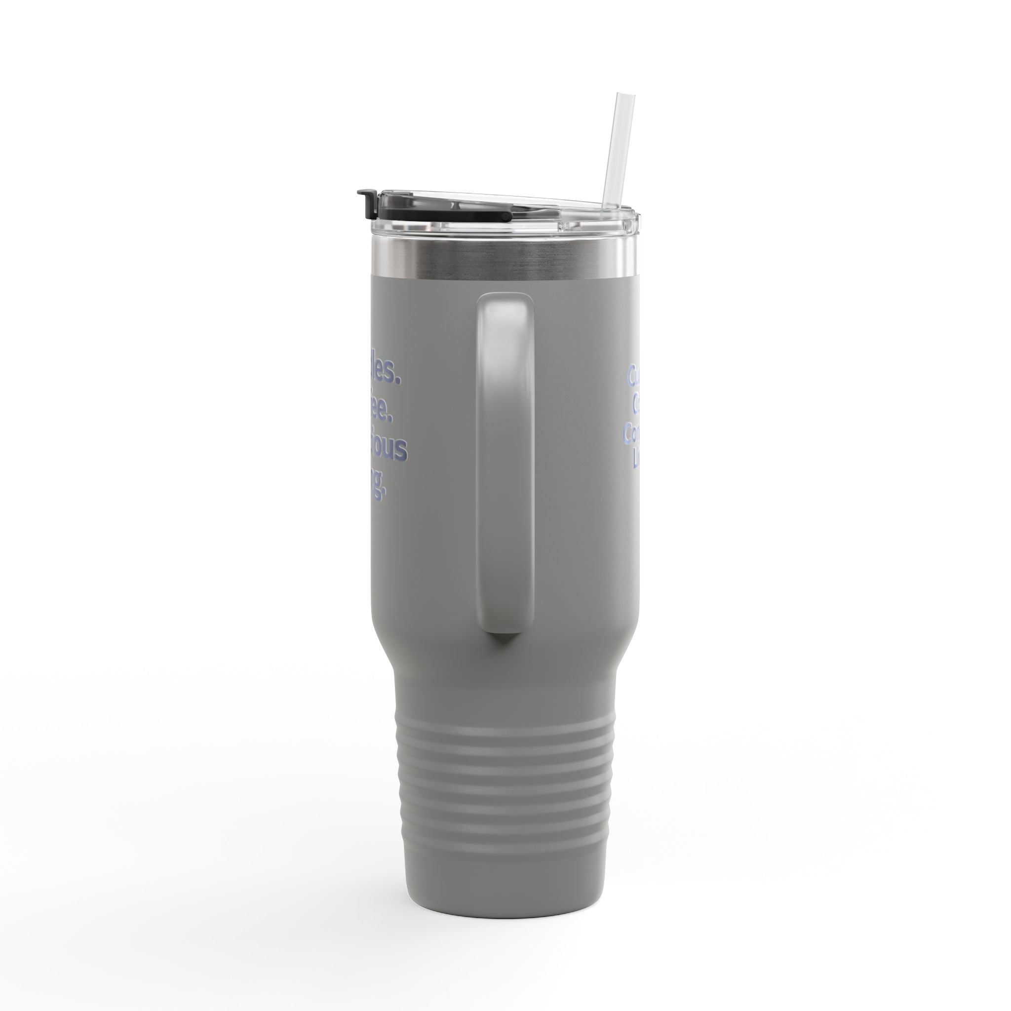 Cuddles. Coffee. Conscious Living. 40oz Tumbler – Eco Dog Lover Cup
