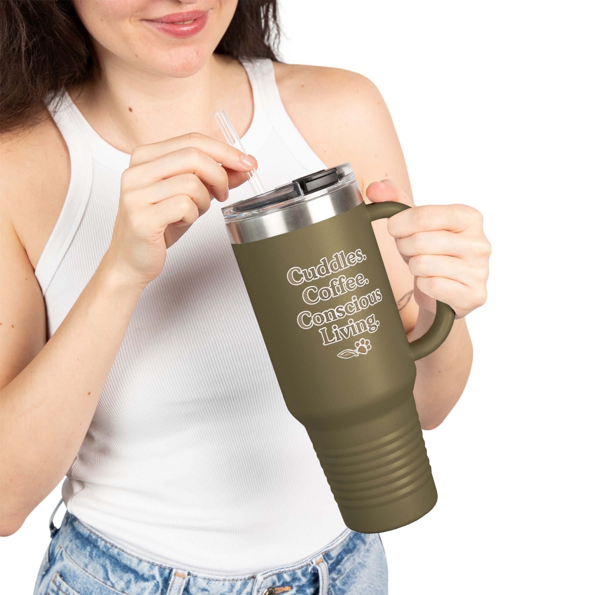 Cuddles & Coffee Conscious Living Tumbler