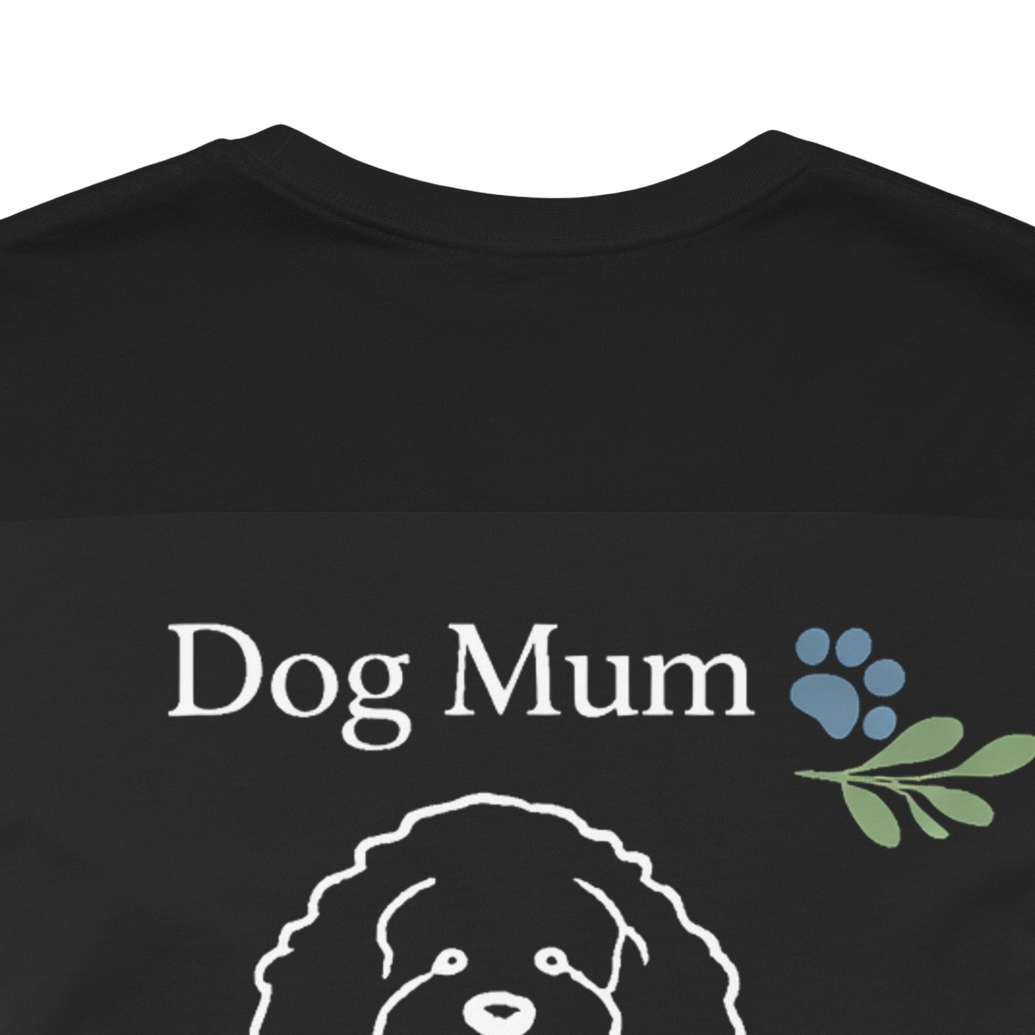 Dog Mum T-Shirt — Cute Cavoodle Illustration & Paw Print Floral Design