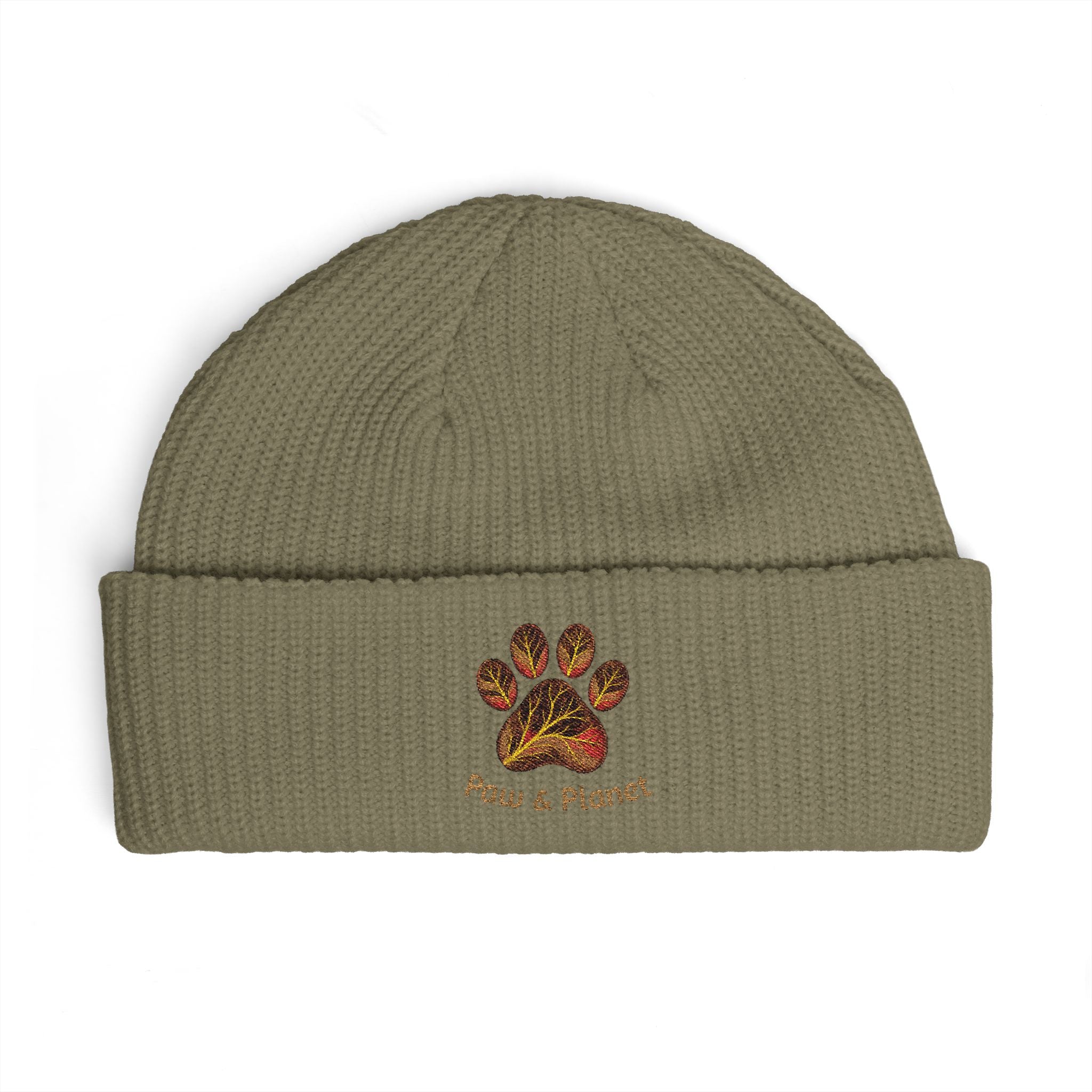 The Morning Walk Beanie - "Paw & Planet" Paw Embroidered Winter Hat
