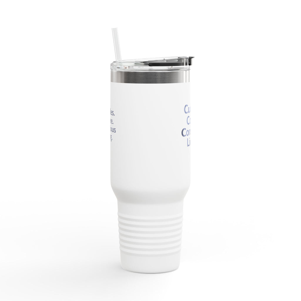 Cuddles. Coffee. Conscious Living. 40oz Tumbler – Eco Dog Lover Cup