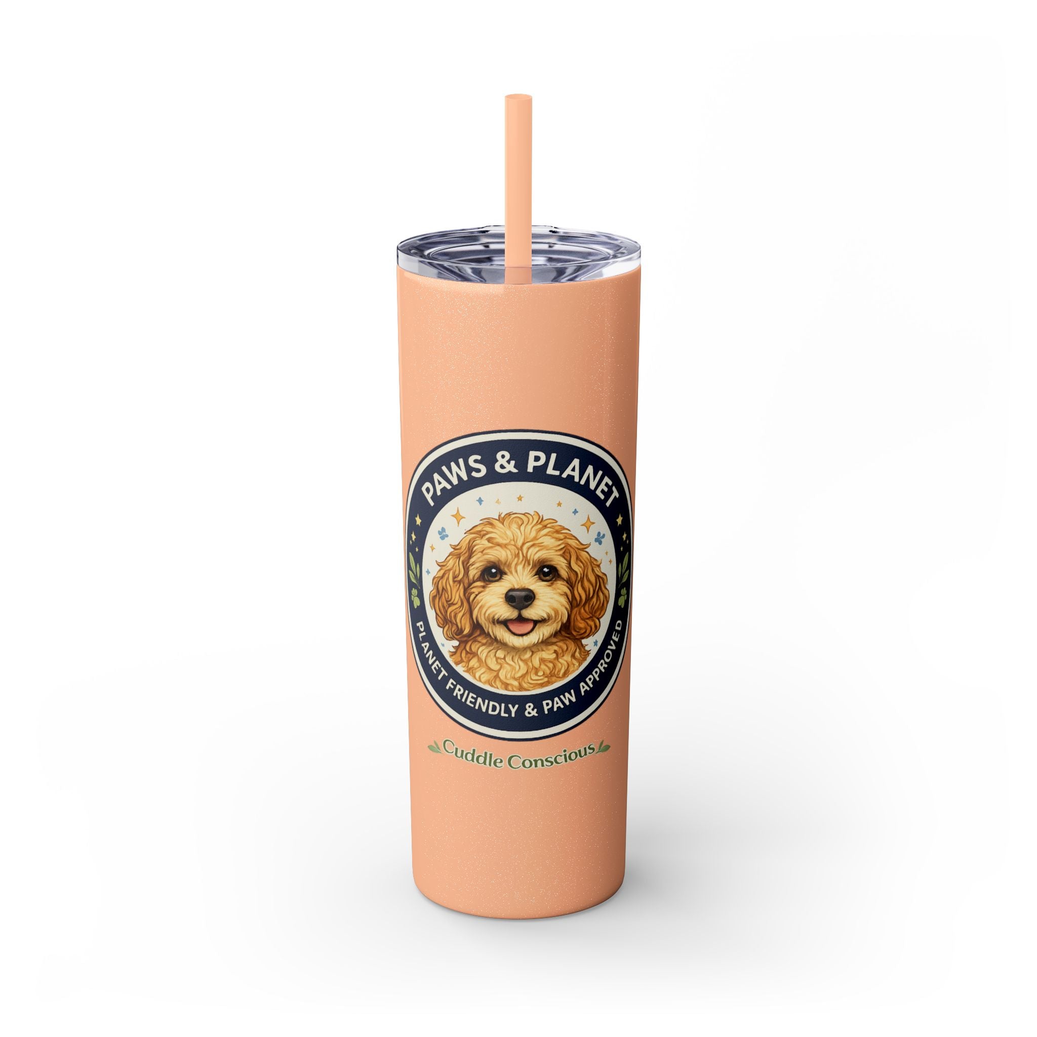 Cuddles Coffee Conscious Logo Pup Design Copy of 20oz Skinny Tumbler