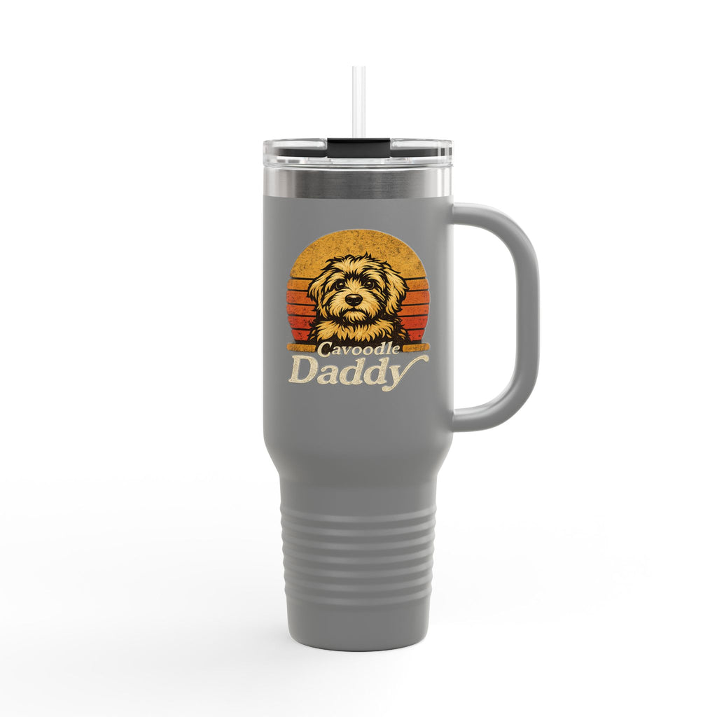 Retro Dog Daddy 40oz Tumbler – Cavoodle Dad Coffee Cup
