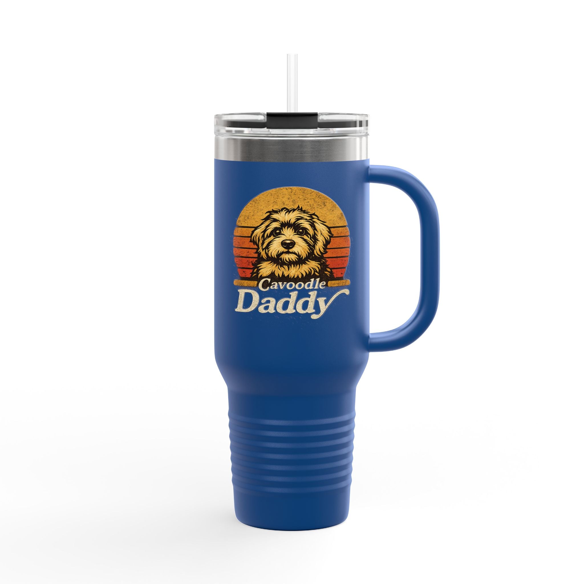 Retro Dog Daddy 40oz Tumbler – Cavoodle Dad Coffee Cup