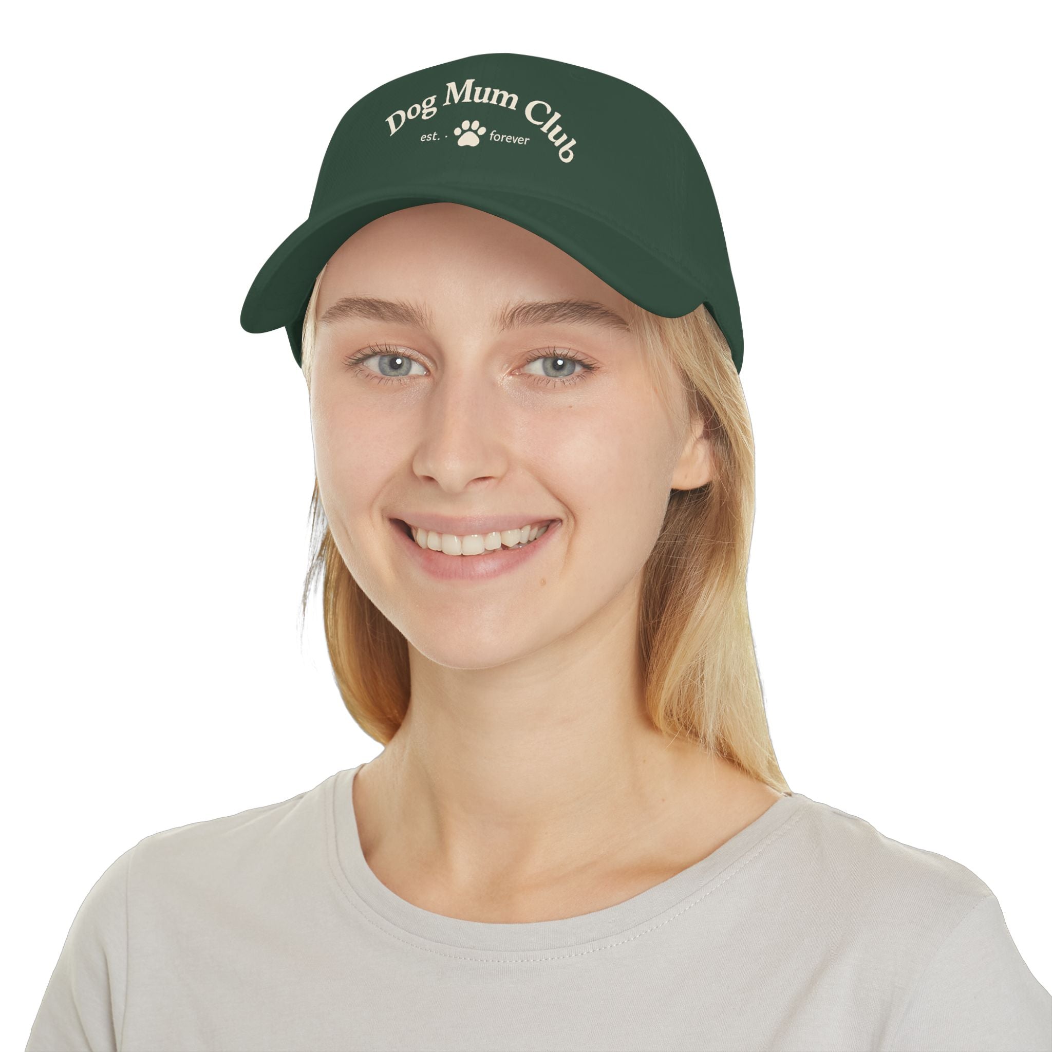 Dog Mum Club Baseball Cap – Cute Paw Print Low Profile Hat for Dog Lovers