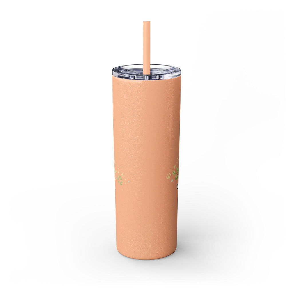 Cuddles Coffee Conscious Pup Design 20oz Skinny Tumbler