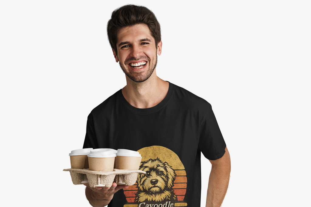 Cavoodle Daddy T-Shirt – Retro Dog Dad Tee, Cavapoo Lover Gift
