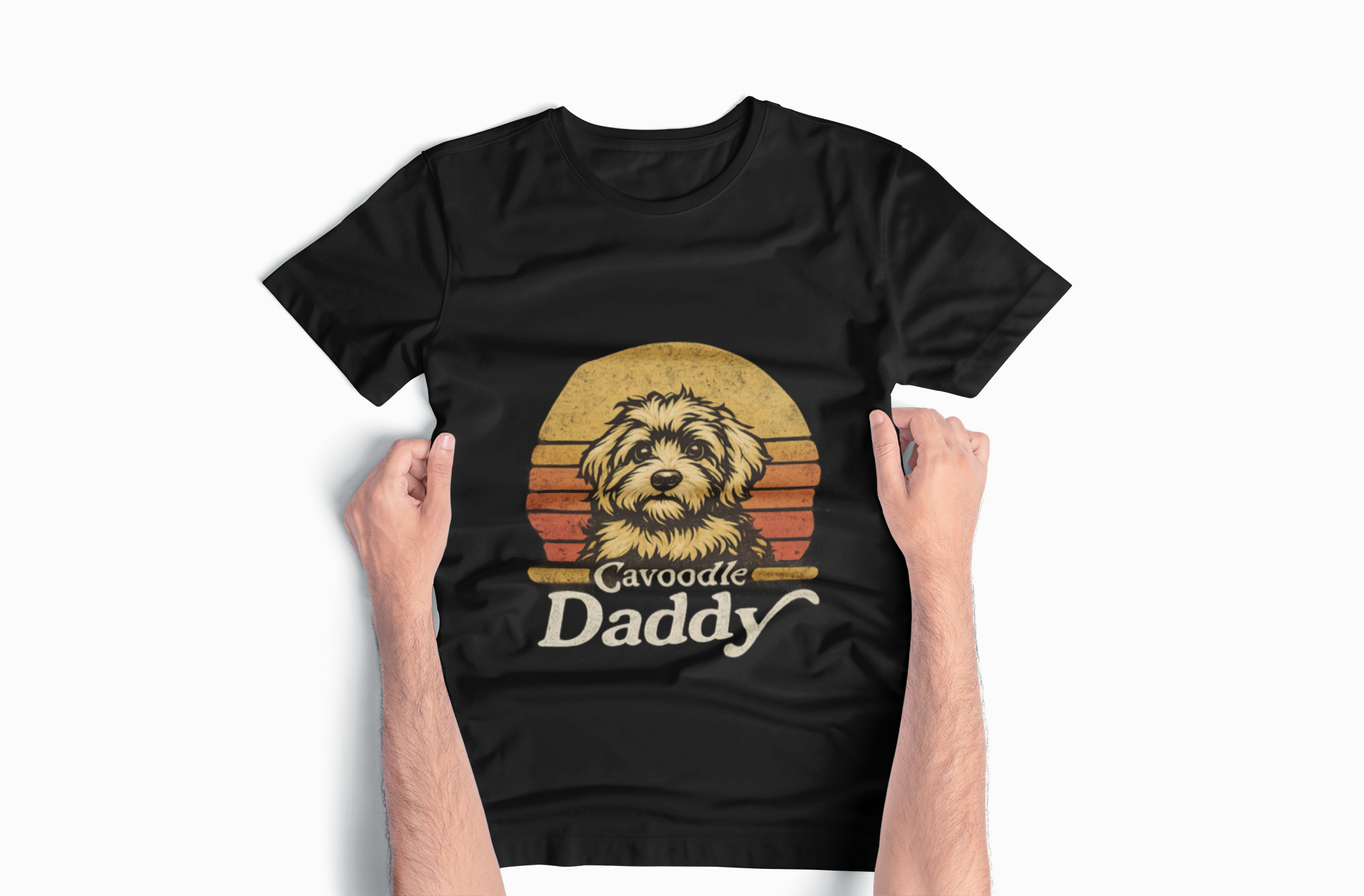 Cavoodle Daddy T-Shirt – Retro Dog Dad Tee, Cavapoo Lover Gift
