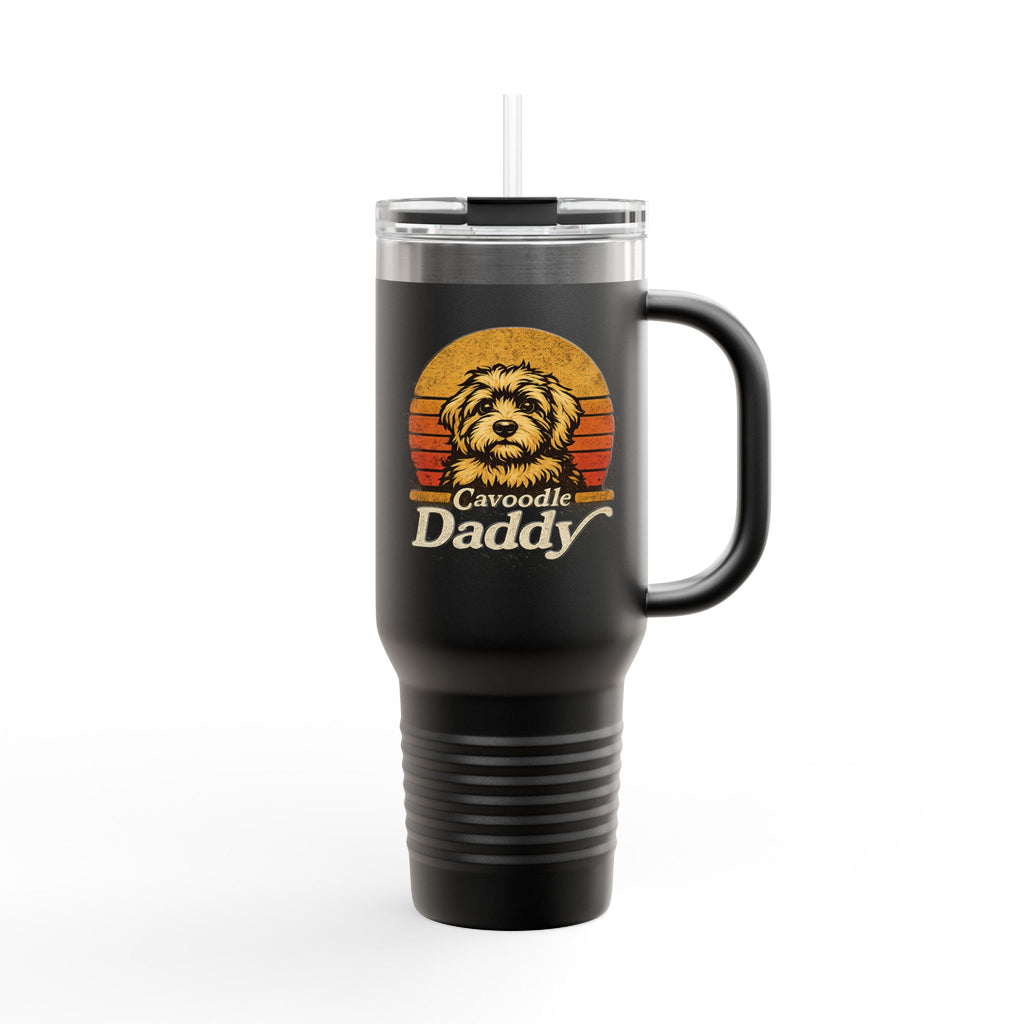 Retro Dog Daddy 40oz Tumbler – Cavoodle Dad Coffee Cup