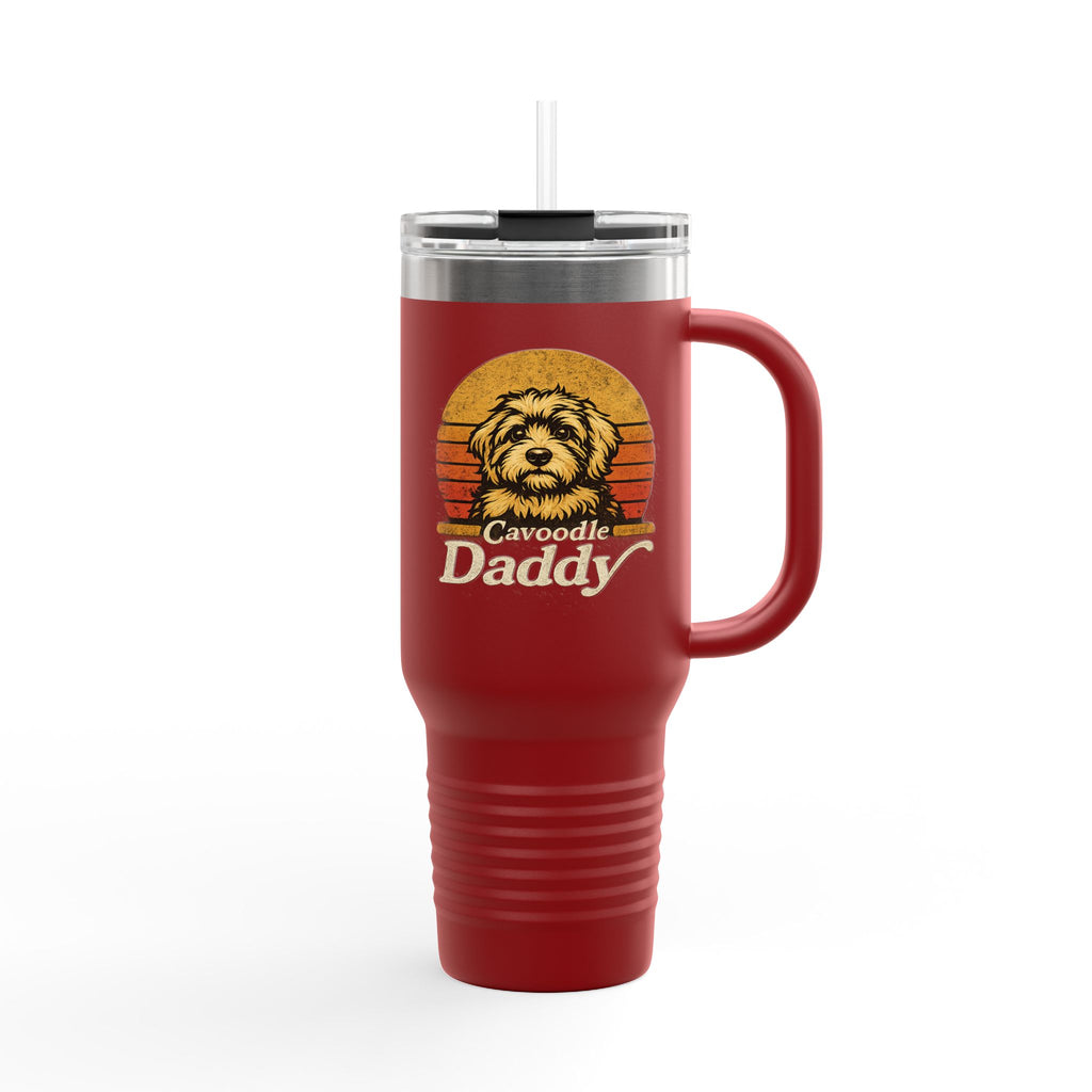 Retro Dog Daddy 40oz Tumbler – Cavoodle Dad Coffee Cup