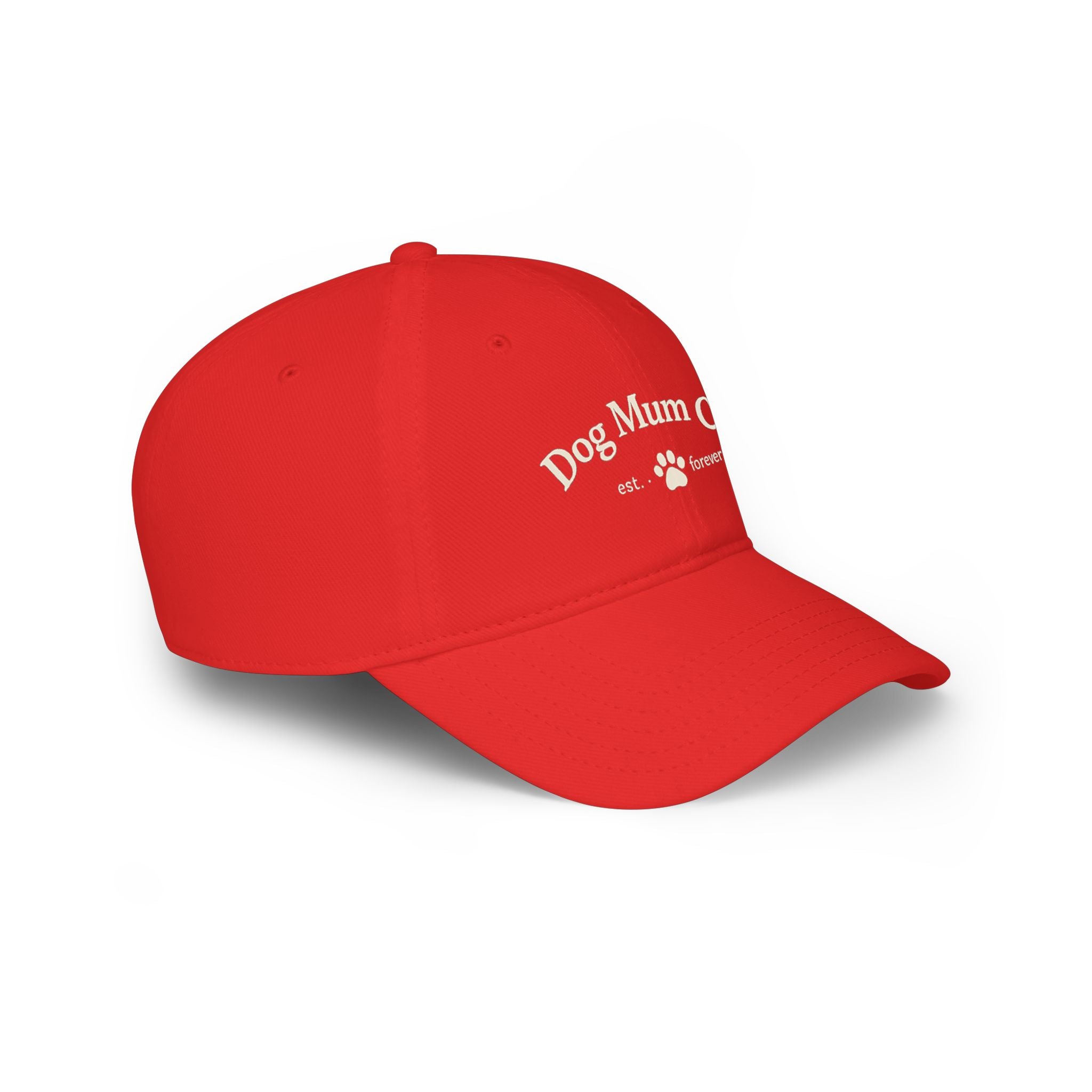 Dog Mum Club Baseball Cap – Cute Paw Print Low Profile Hat for Dog Lovers
