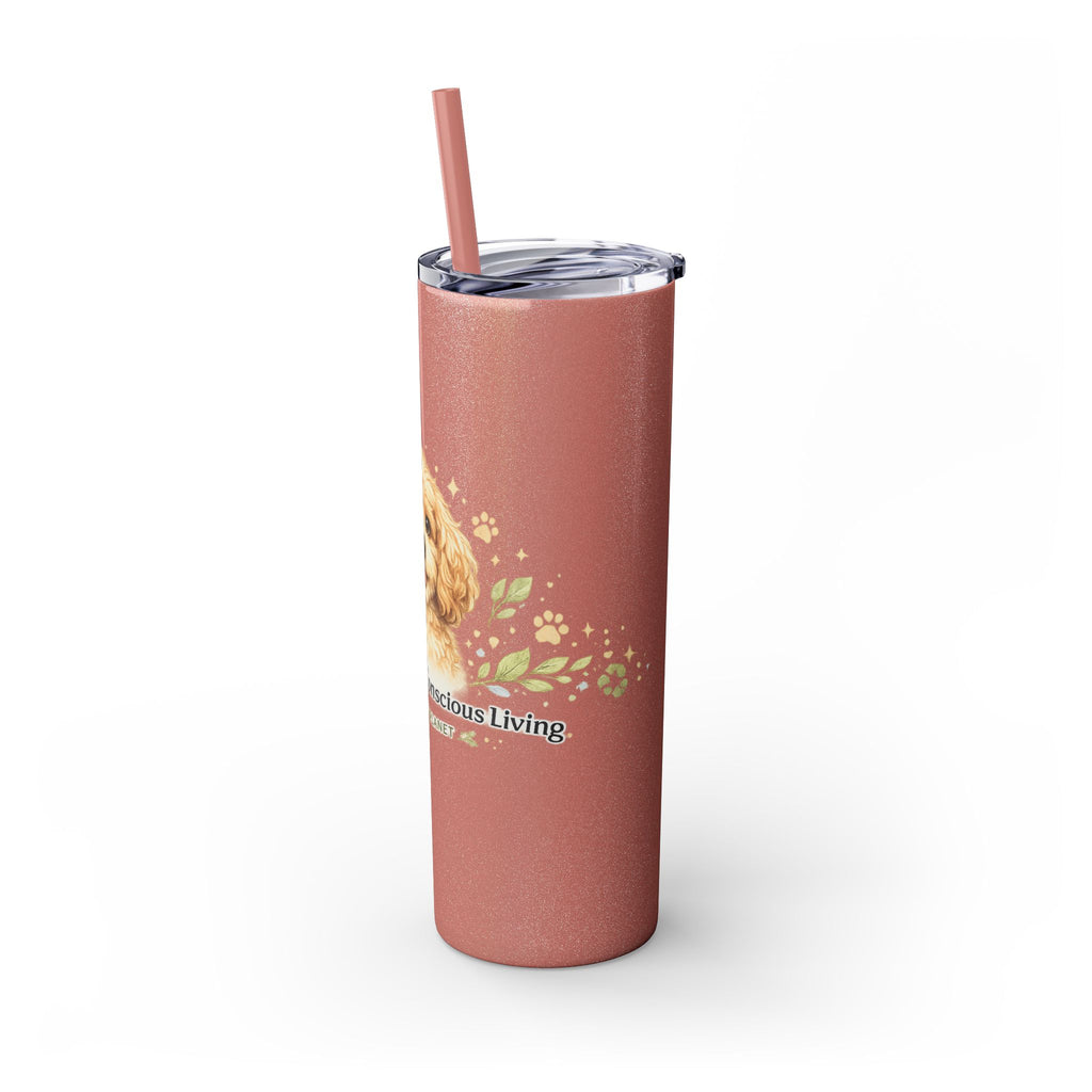 Cuddles Coffee Conscious Pup Design 20oz Skinny Tumbler