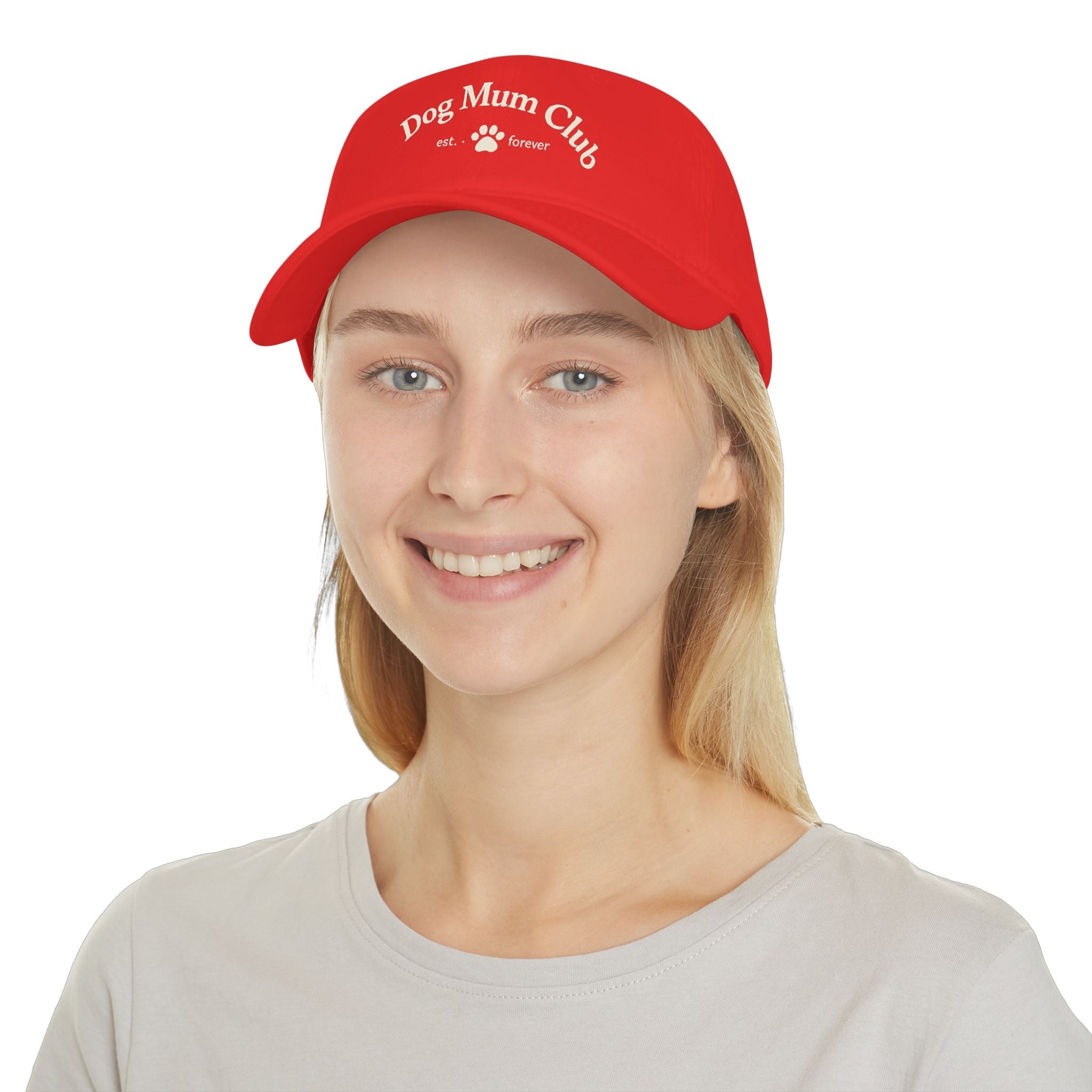 Dog Mum Club Baseball Cap – Cute Paw Print Low Profile Hat for Dog Lovers