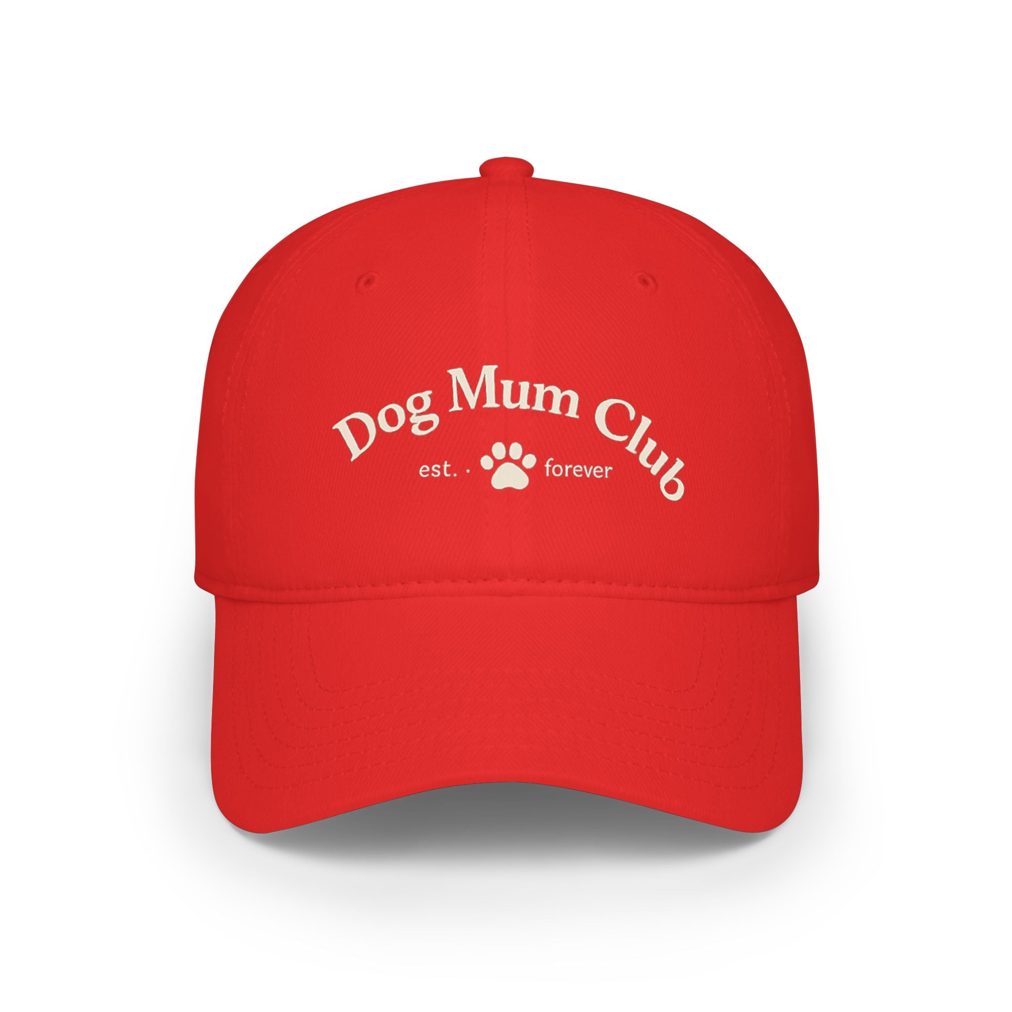 Dog Mum Club Baseball Cap – Cute Paw Print Low Profile Hat for Dog Lovers