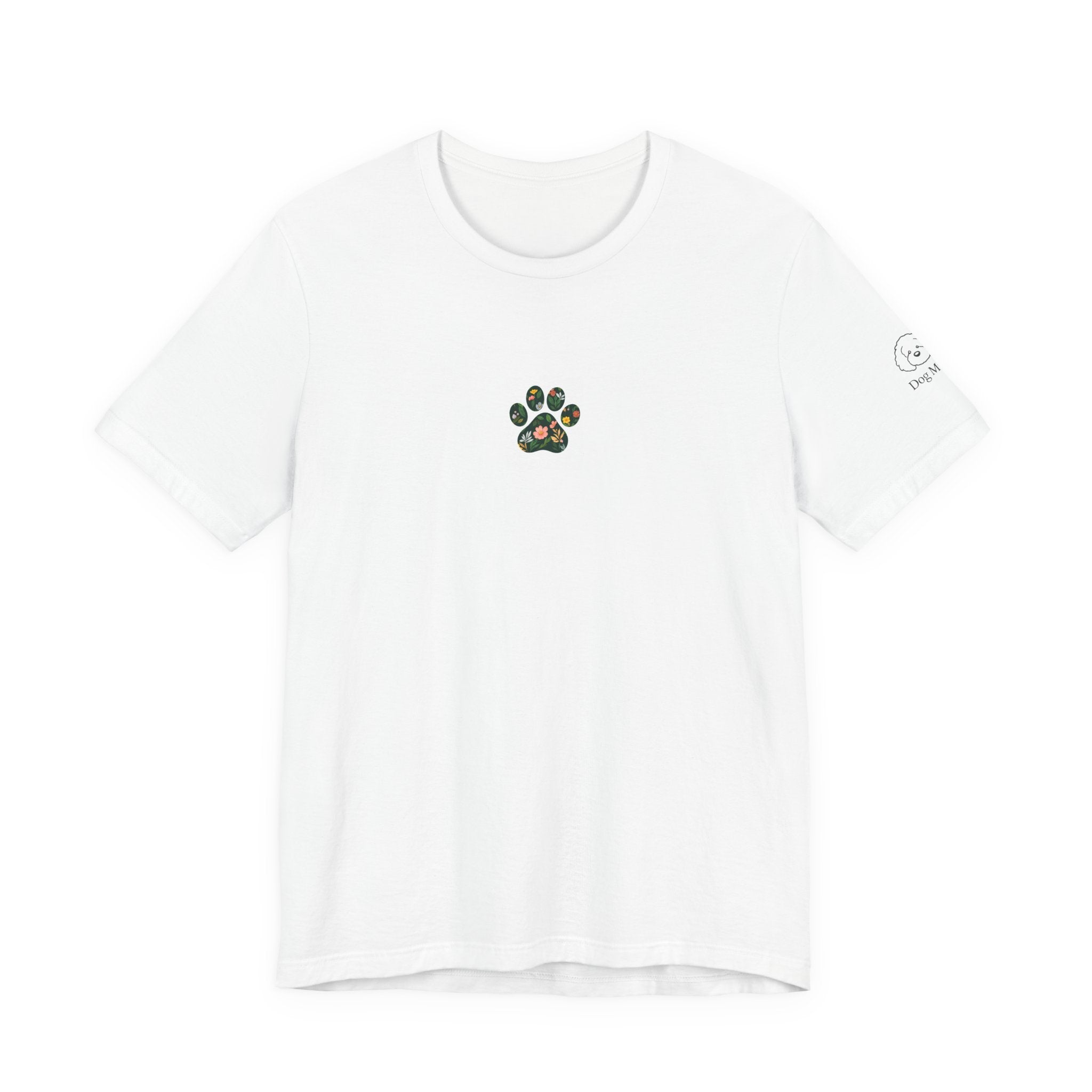 Dog Mum T-Shirt — Cute Cavoodle Illustration & Paw Print Floral Design