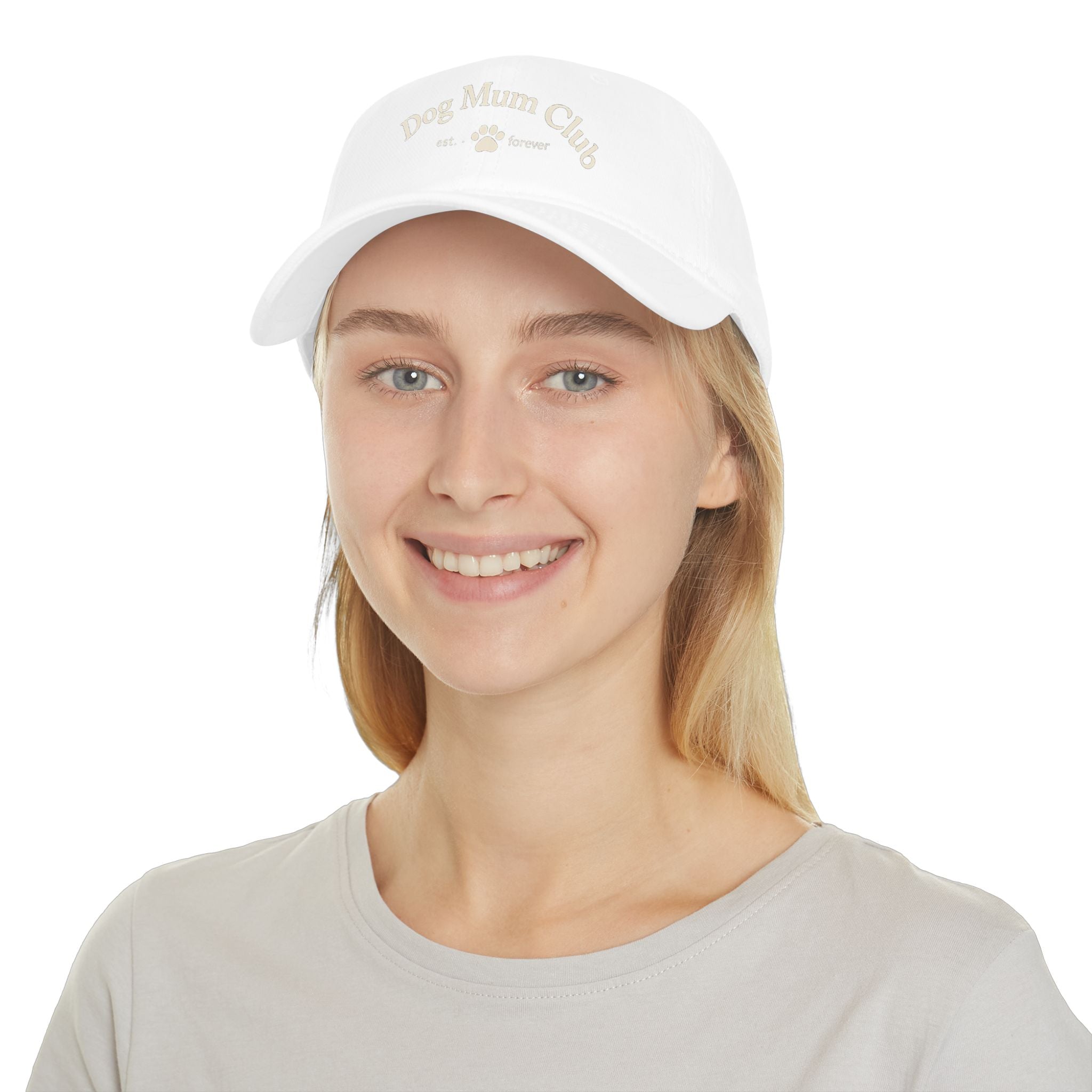 Dog Mum Club Baseball Cap – Cute Paw Print Low Profile Hat for Dog Lovers