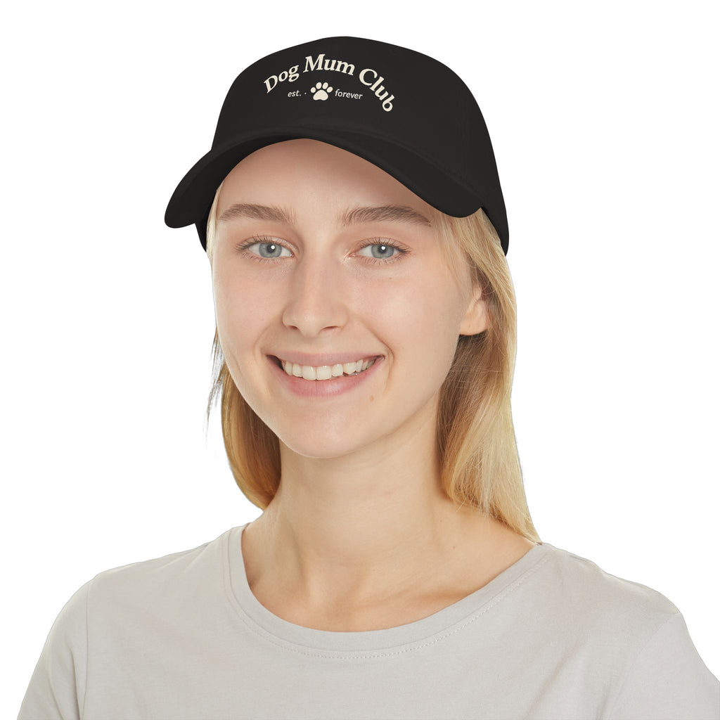Dog Mum Club Baseball Cap – Cute Paw Print Low Profile Hat for Dog Lovers