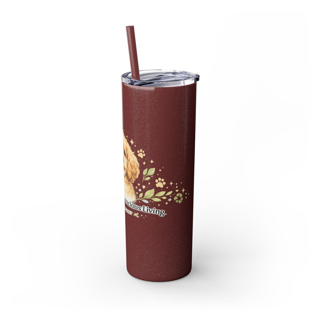 Cuddles Coffee Conscious Pup Design 20oz Skinny Tumbler
