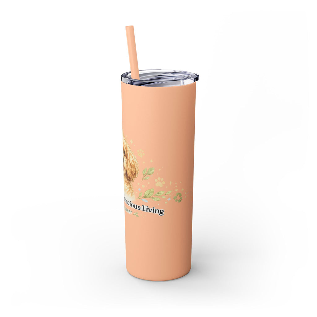 Cuddles Coffee Conscious Pup Design 20oz Skinny Tumbler