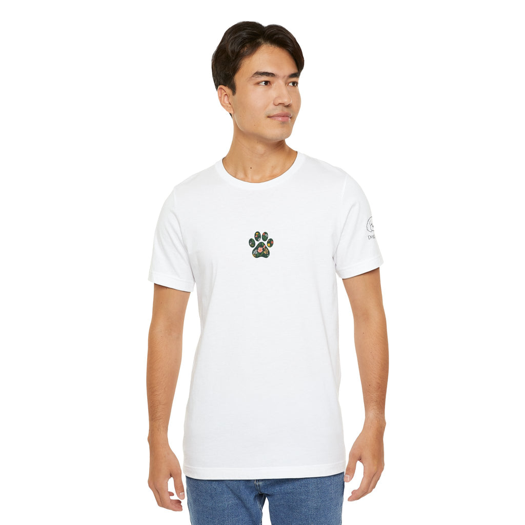 Dog Mum T-Shirt — Cute Cavoodle Illustration & Paw Print Floral Design