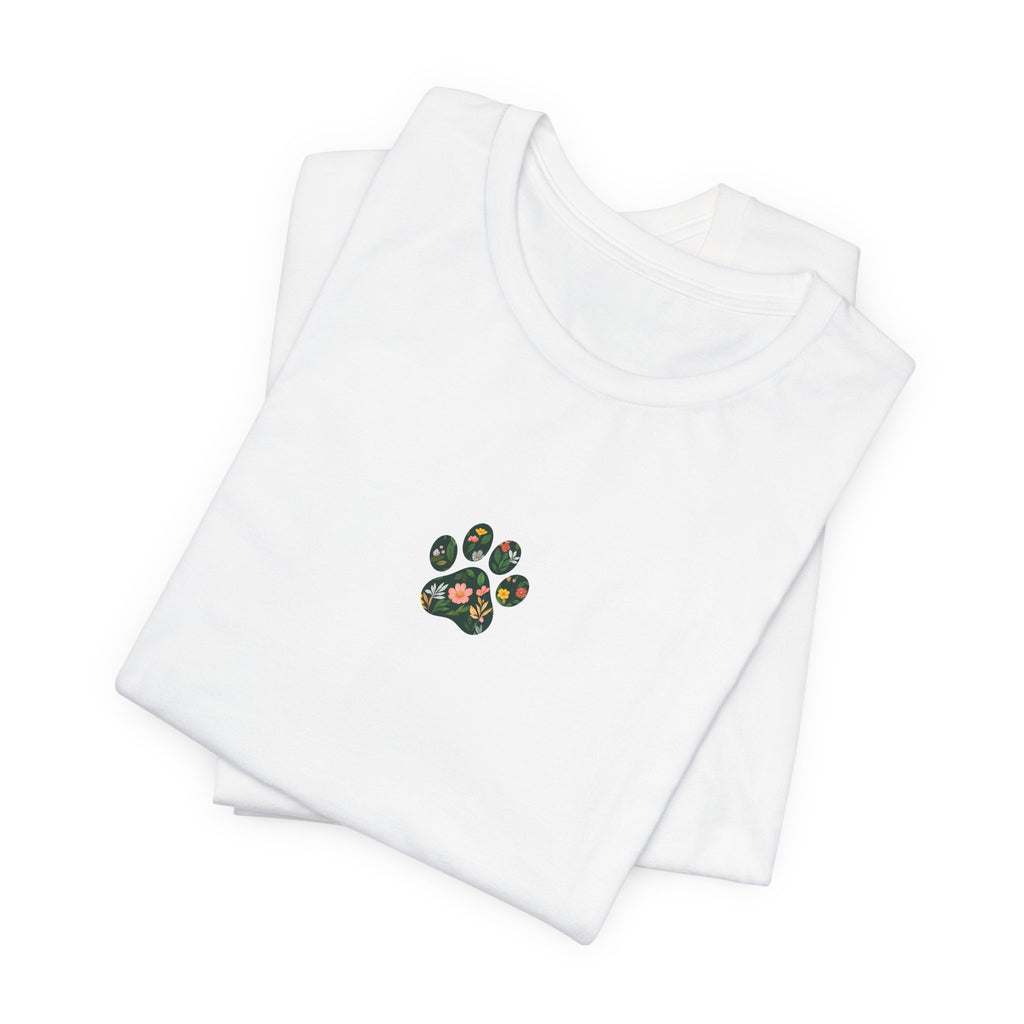 Dog Mum T-Shirt — Cute Cavoodle Illustration & Paw Print Floral Design