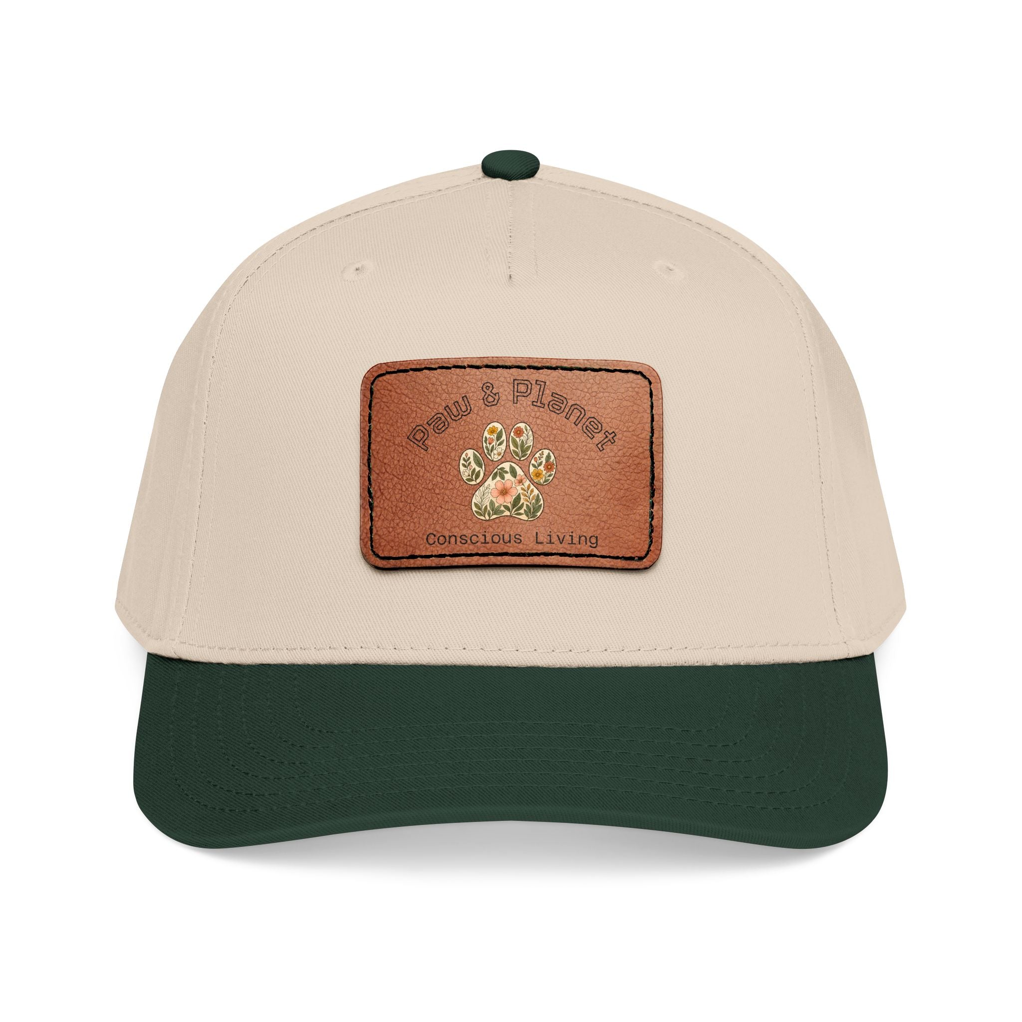 Paw & Planet Floral Trail Cap – Vegan Leather Paw Patch Snapback