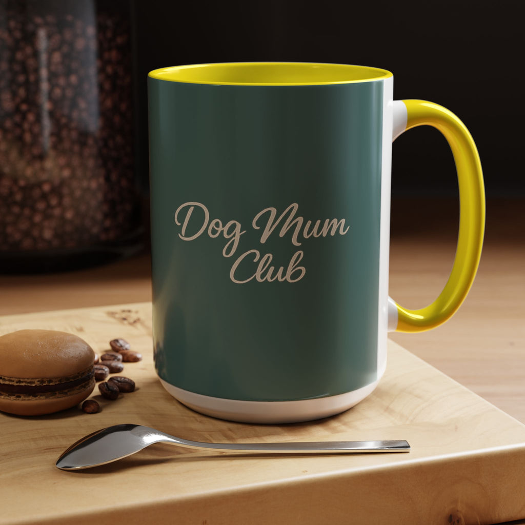 Dog Mum Coffee Mug – “Cuddles. Coffee. Conscious Living.” Accent Mug