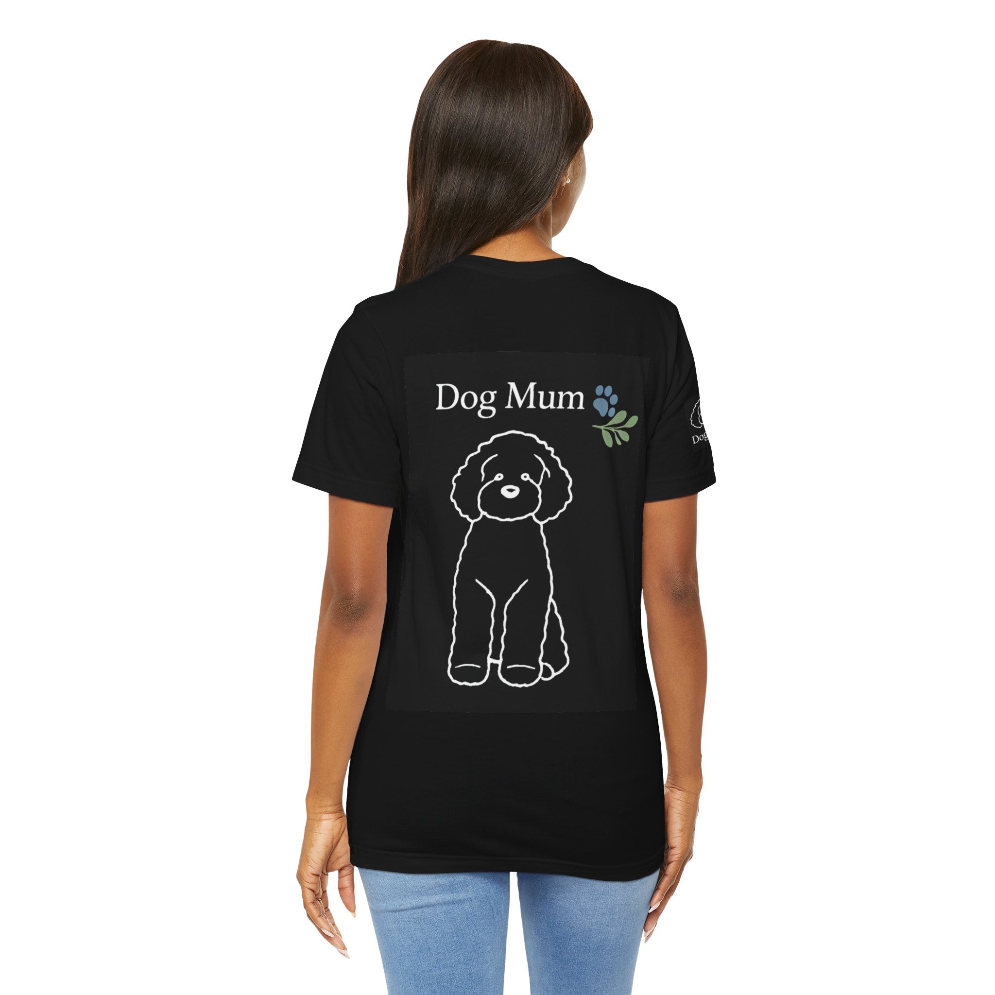 Dog Mum T-Shirt — Cute Cavoodle Illustration & Paw Print Floral Design