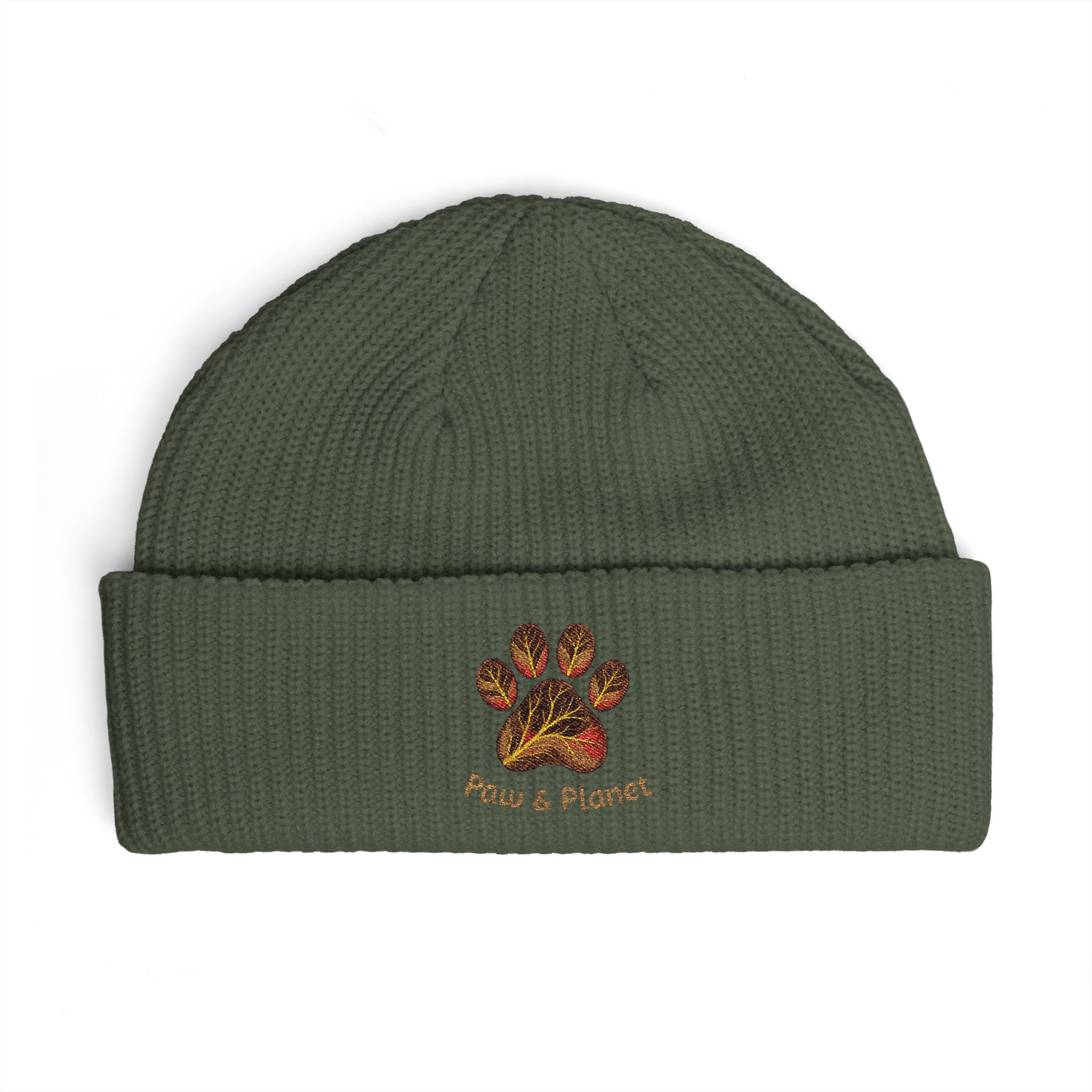 The Morning Walk Beanie - "Paw & Planet" Paw Embroidered Winter Hat