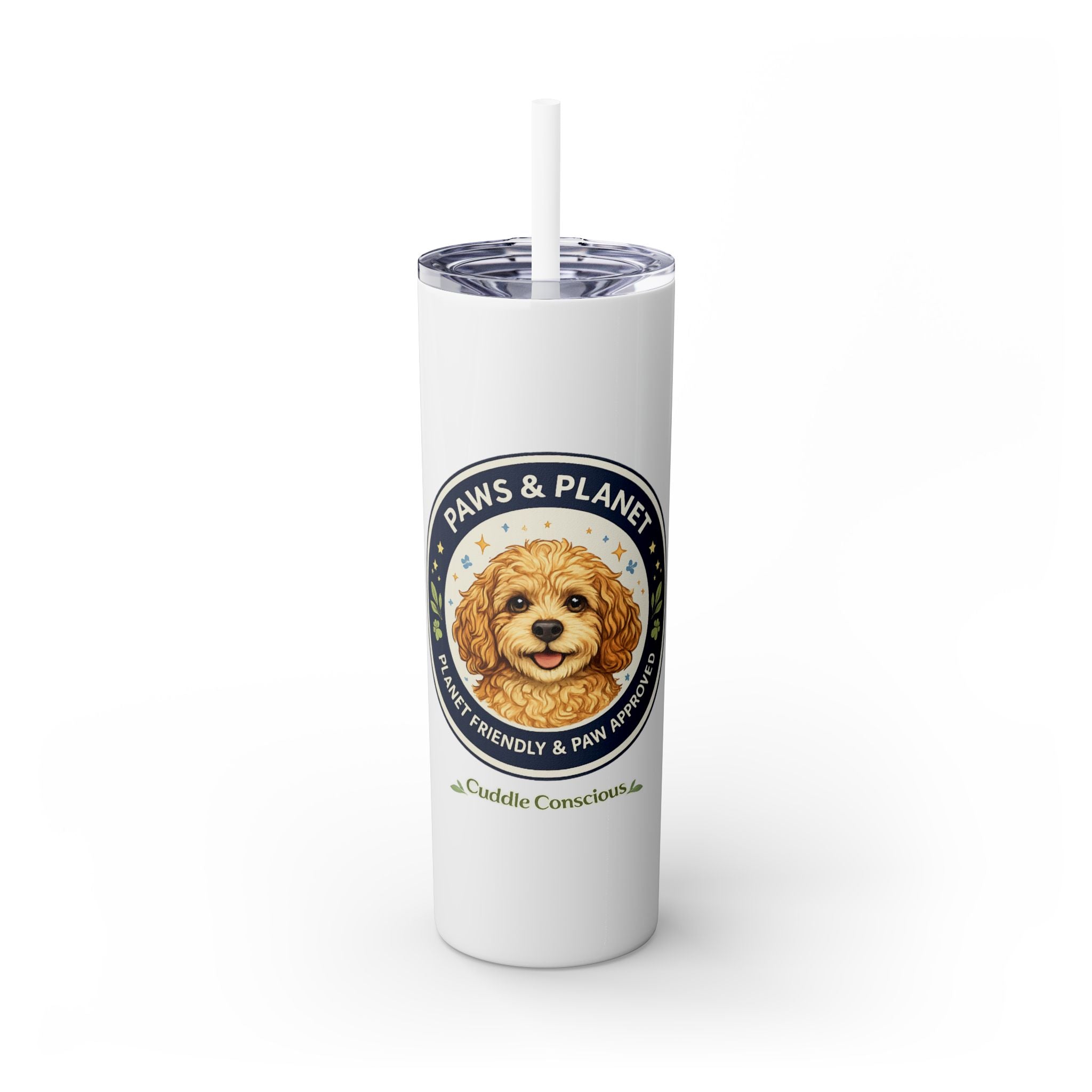 Cuddles Coffee Conscious Logo Pup Design Copy of 20oz Skinny Tumbler
