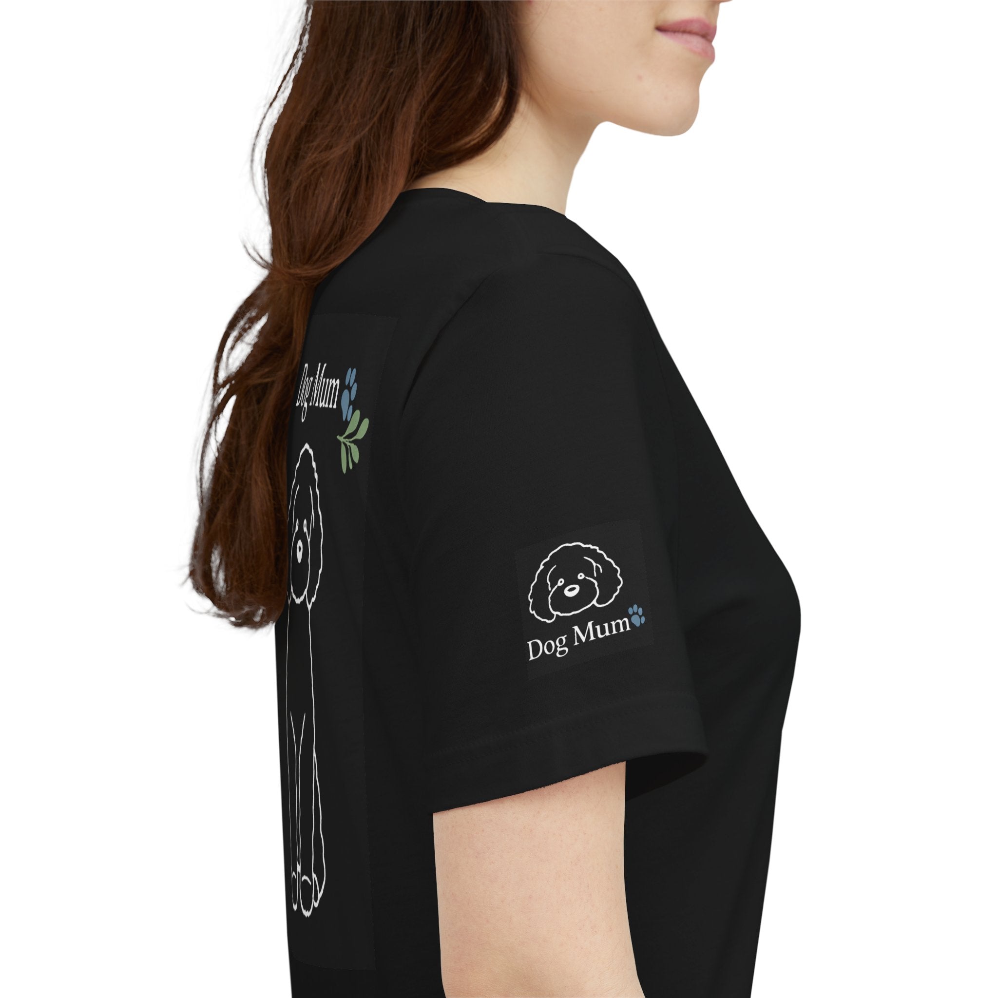 Dog Mum T-Shirt — Cute Cavoodle Illustration & Paw Print Floral Design